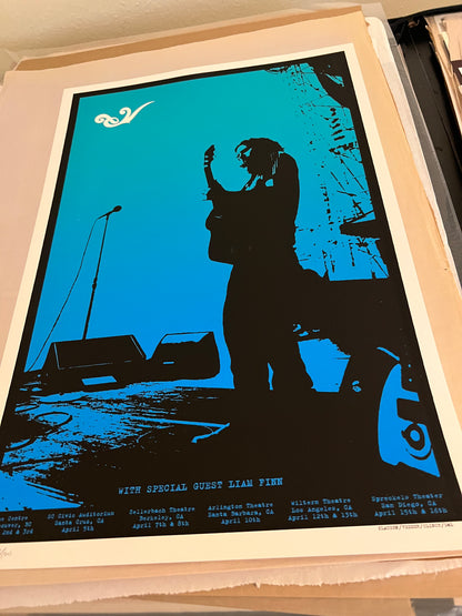 Eddie Vedder 2008 Solo Tour Poster w/ Liam Finn Klausen April 16.5x24.5 GRAIL!