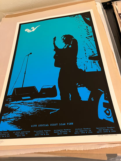 Eddie Vedder 2008 Solo Tour Poster w/ Liam Finn Klausen April 16.5x24.5 GRAIL!