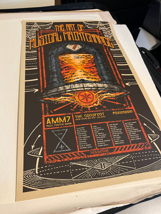 Art of musical maintenance amm7 rock poster show dec 9 jan 25th 2010 SIGNED SN!