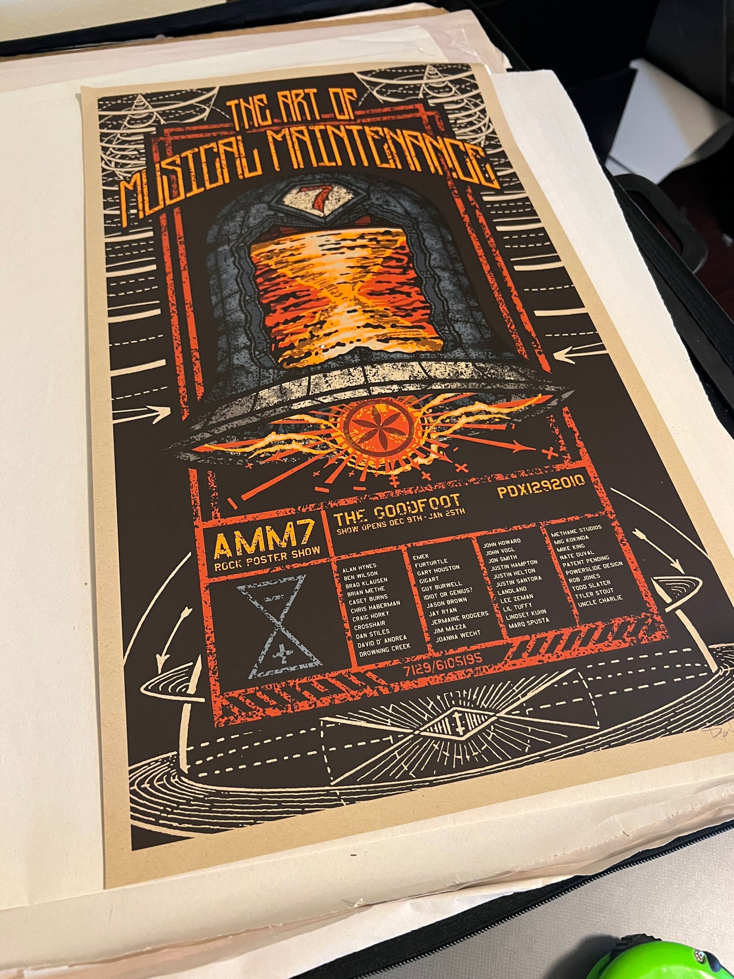 Art of musical maintenance amm7 rock poster show dec 9 jan 25th 2010 SIGNED SN!