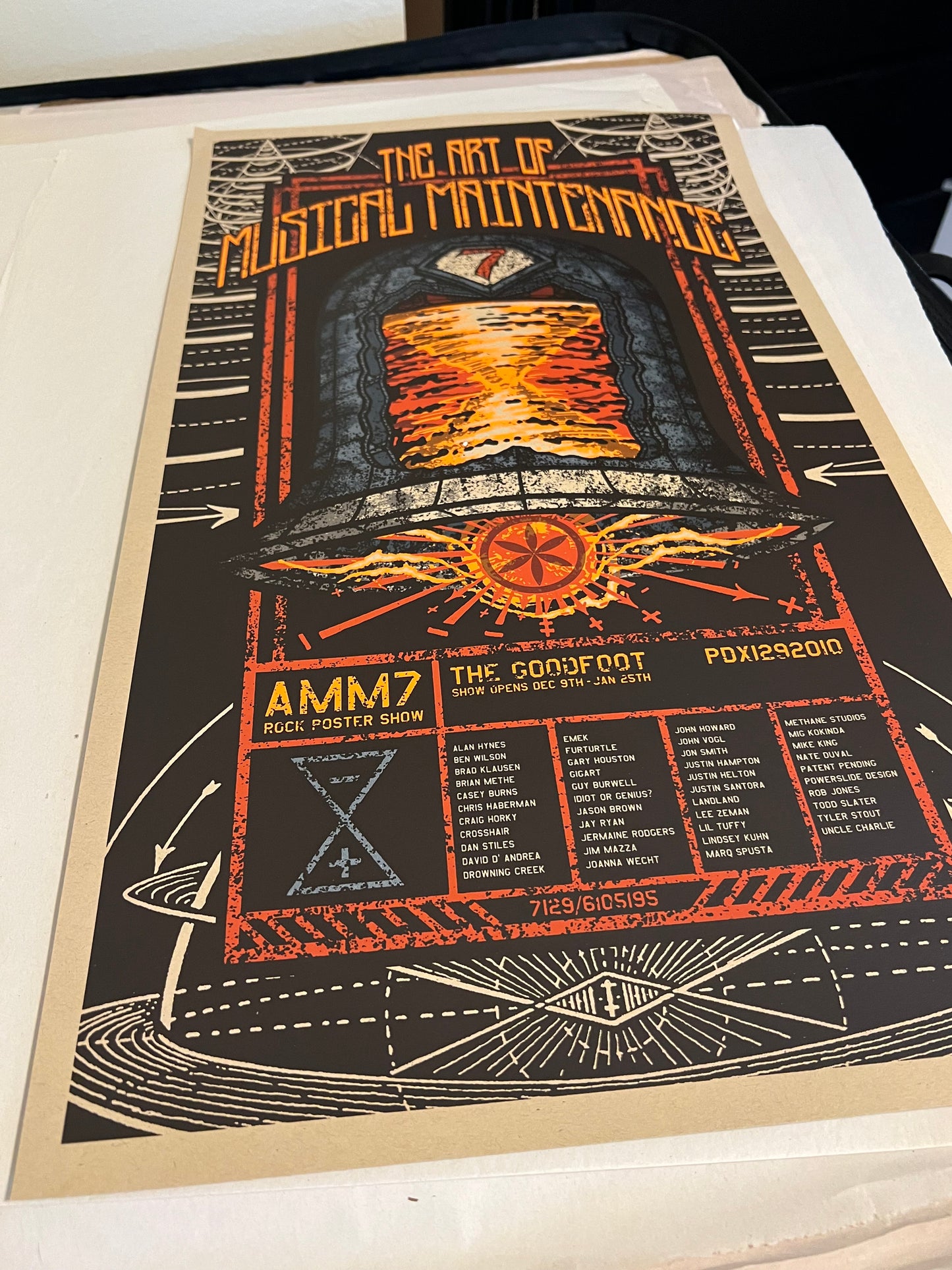 Art of musical maintenance amm7 rock poster show dec 9 jan 25th 2010 SIGNED SN!