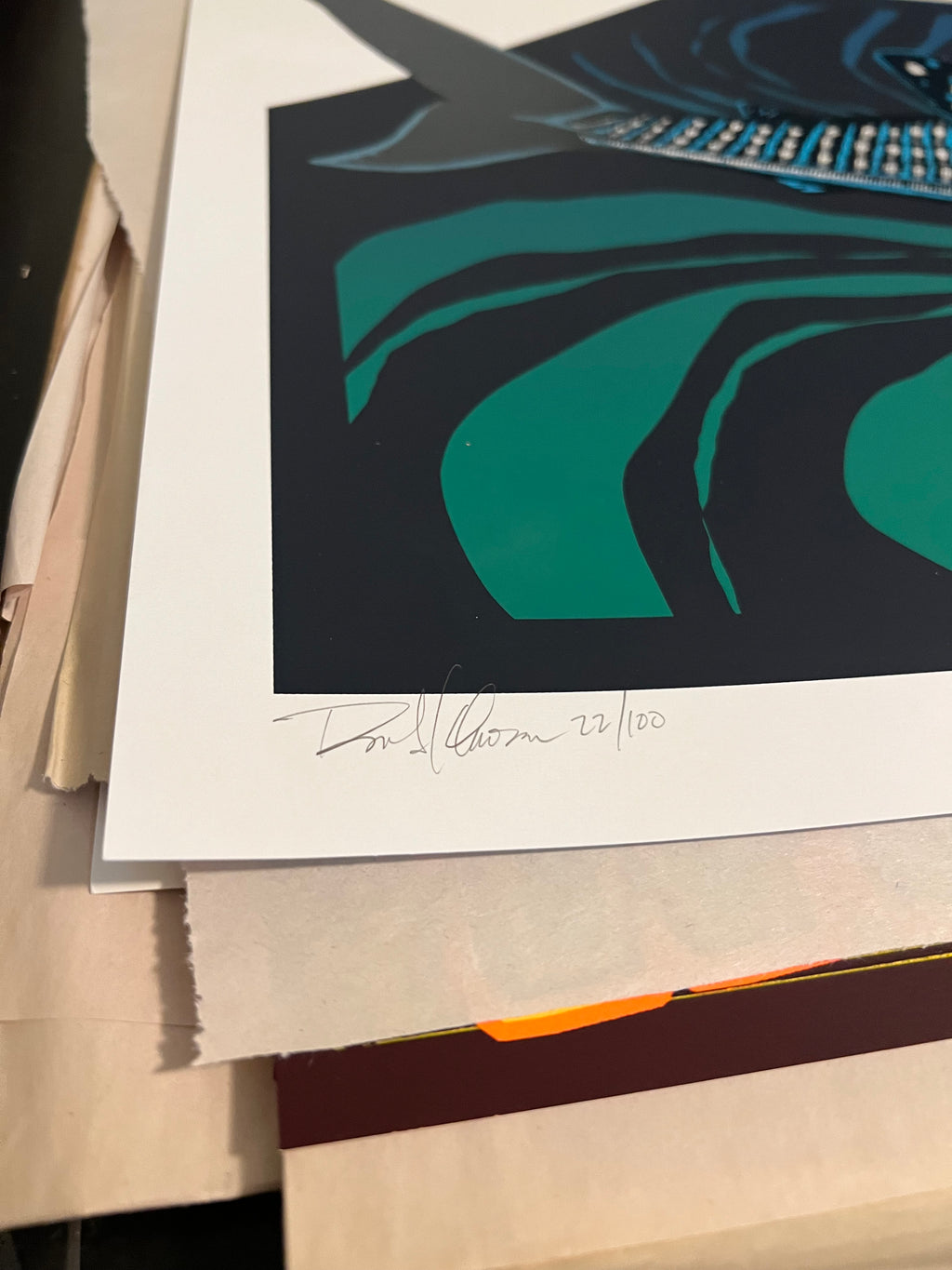 Brad Klausen The Pattern of Peace Whale poster 24x16 SIGNED SN!