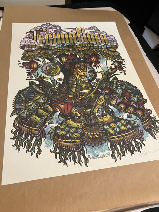 Technaflora poster guy burwell Poster Signed 2010