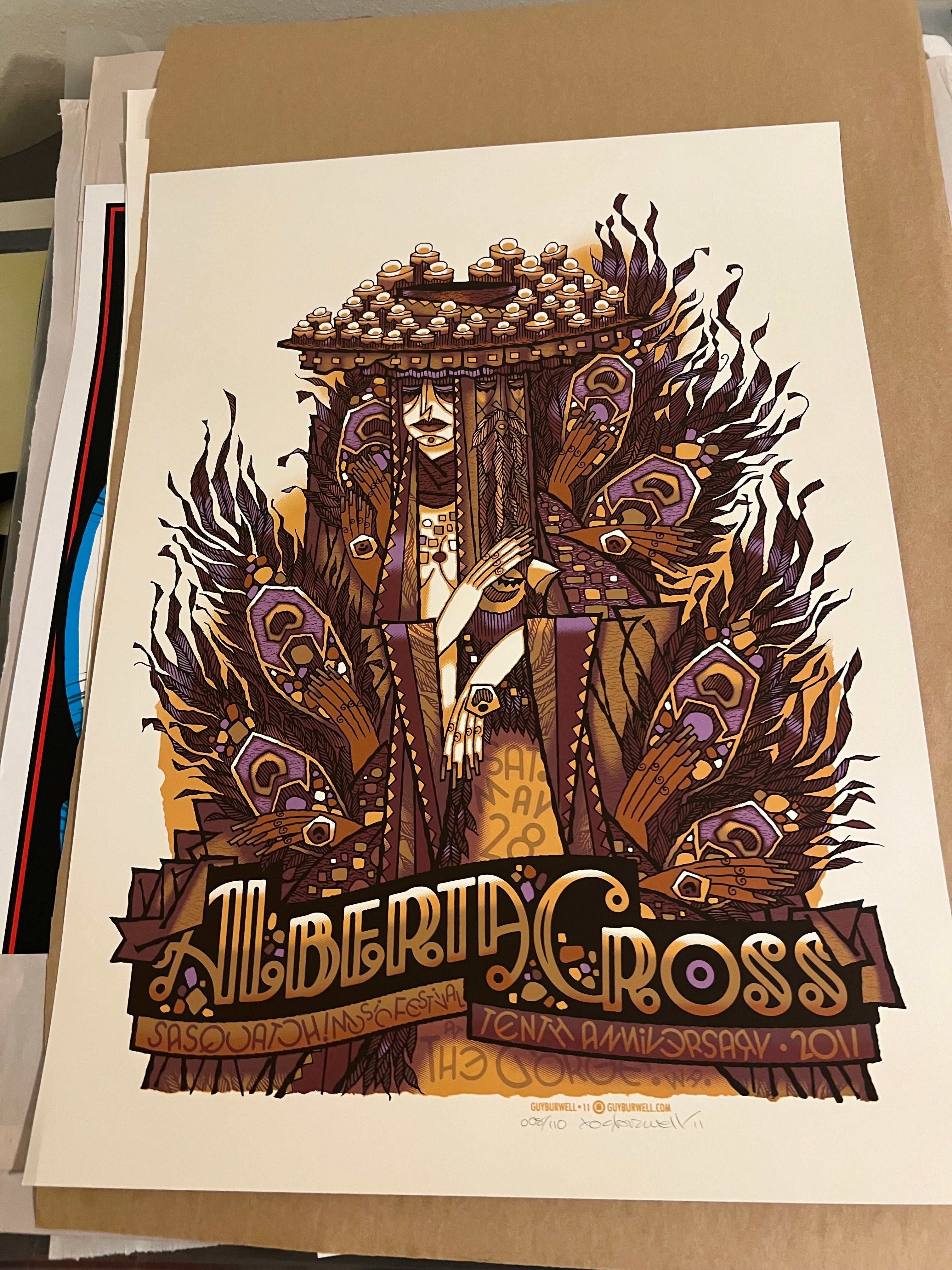 Alberta Cross Sasquatch Tenth Anniversary 2011 Poster SIGNED SN 18x24!