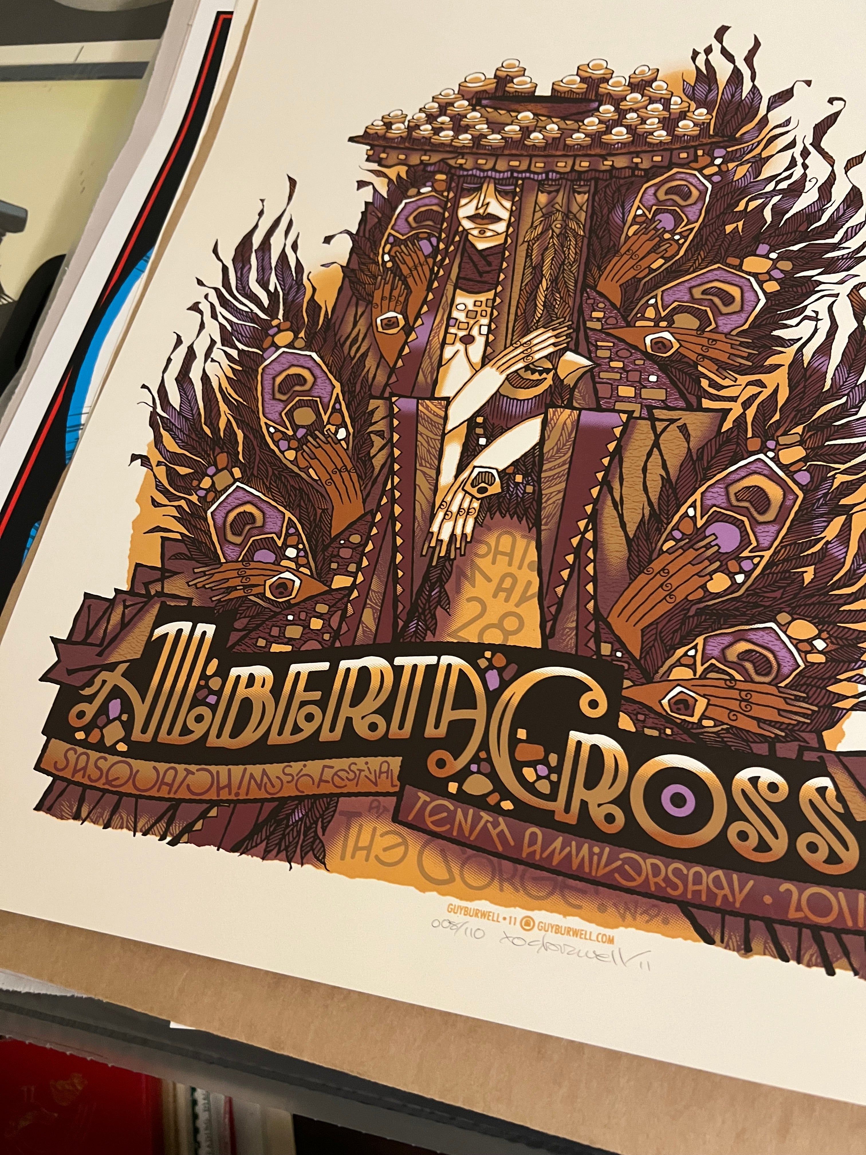 Alberta Cross Sasquatch Tenth Anniversary 2011 Poster SIGNED SN 18x24!