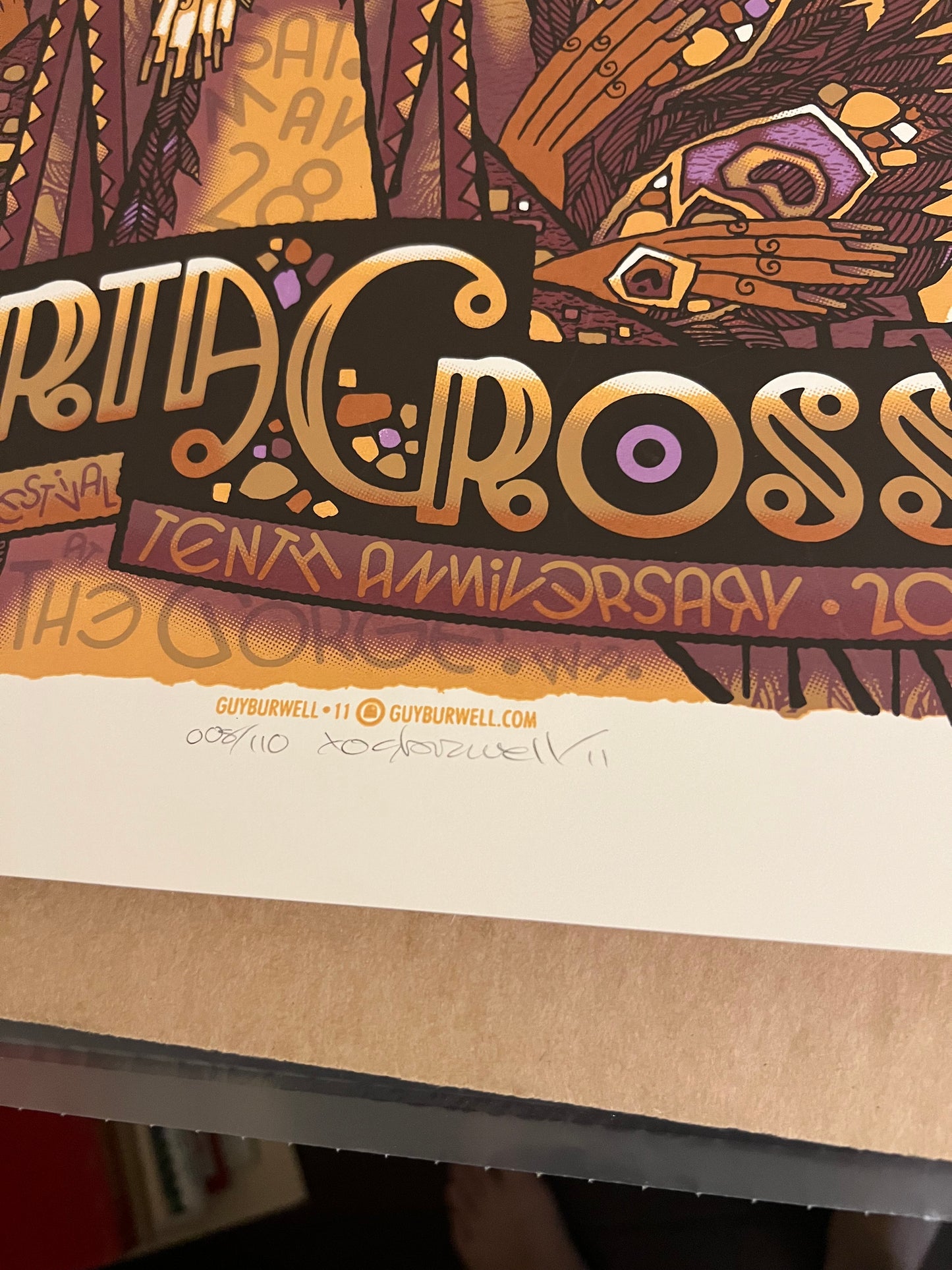 Alberta Cross Sasquatch Tenth annivversary 2011 Poster SIGNED SN 18x24!