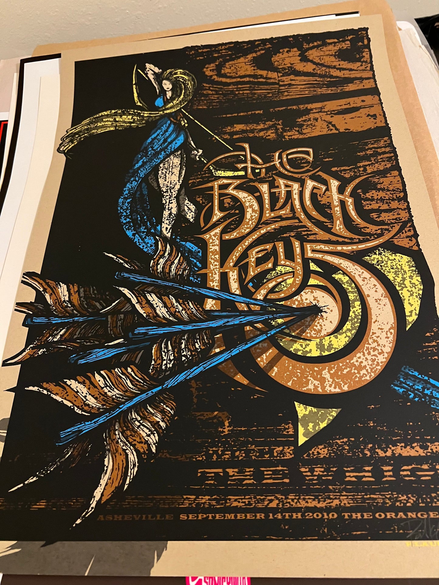 The Black Keys - Asheville North Carolina 2010 poster SIGNED SN!  17x24!