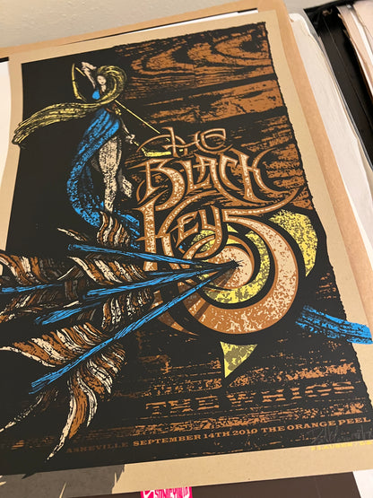 The Black Keys - Asheville North Carolina 2010 poster SIGNED SN!  17x24!