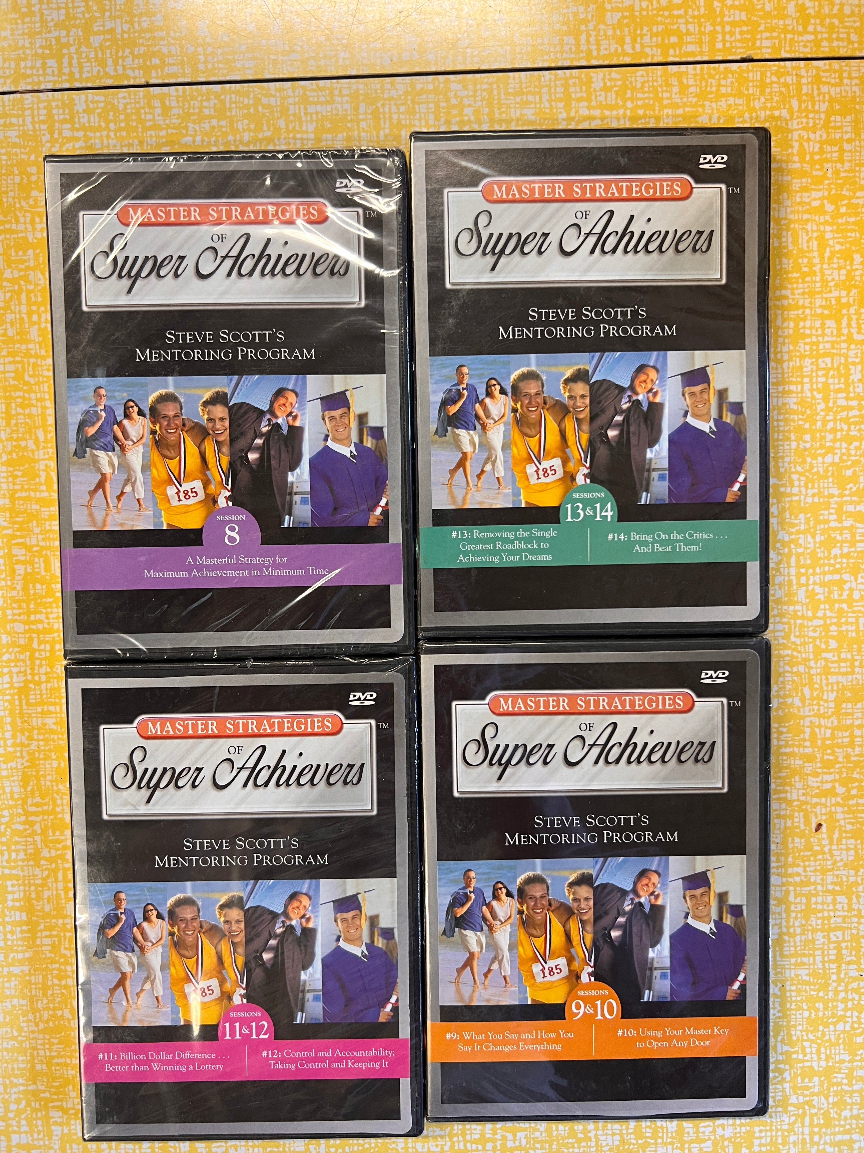 Master Strategies of Super Achievers 4 DVDs 8/9-10/11-12/13-14 Brand new