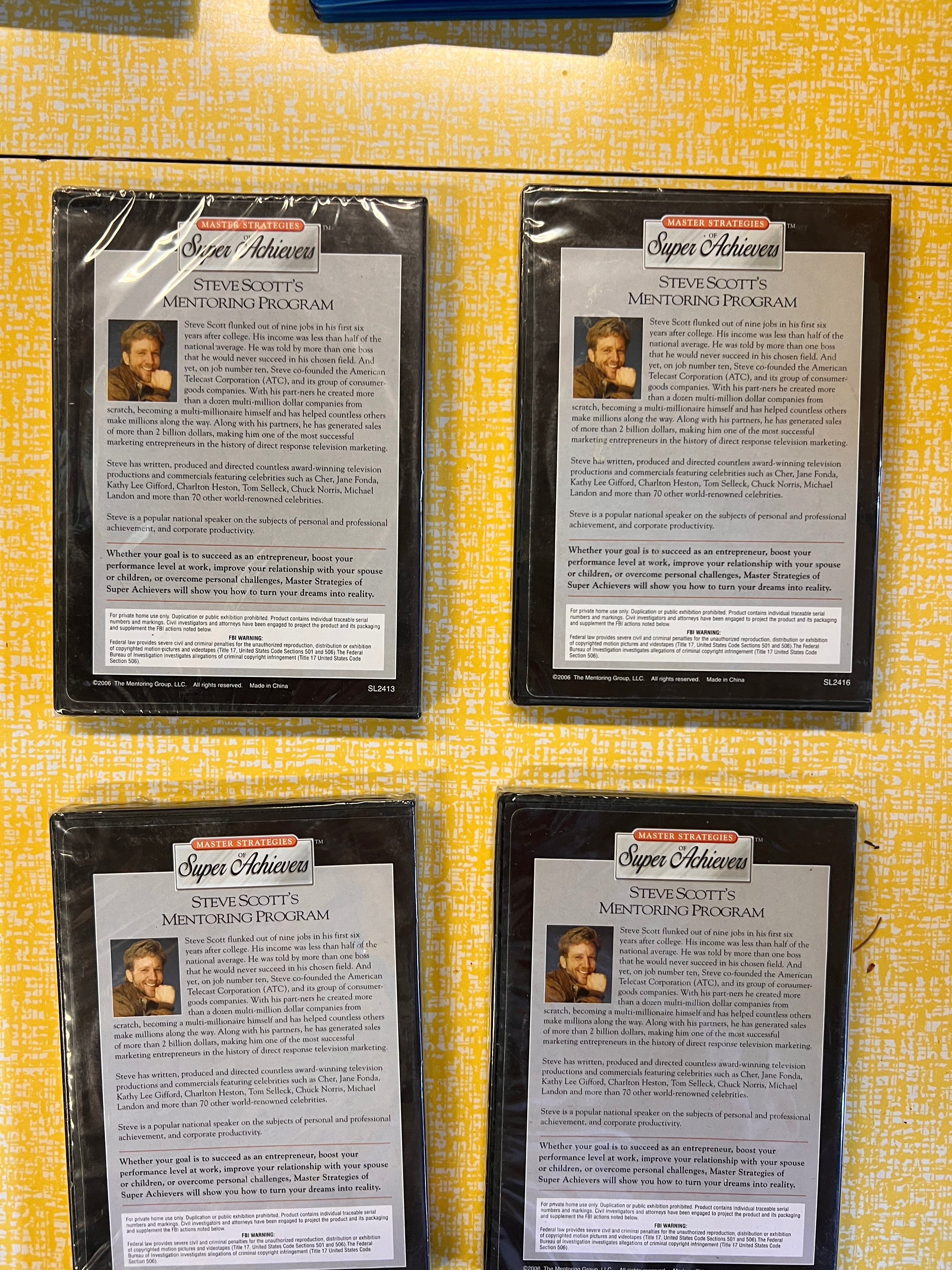 Master Strategies of Super Achievers 4 DVDs 8/9-10/11-12/13-14 Brand new