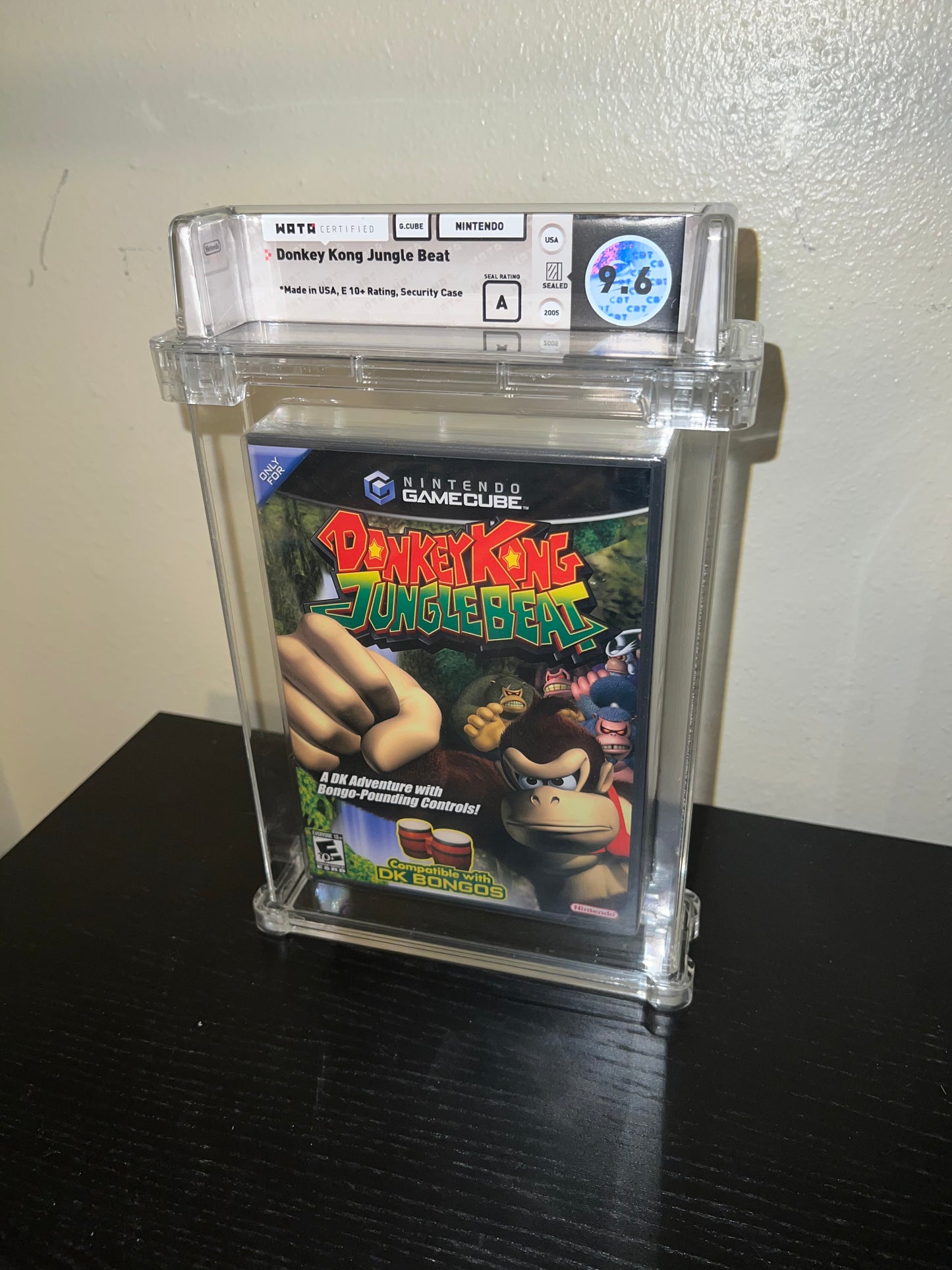 Donkey Kong Jungle Beat Nintendo Gamecube WATA Graded 9.6 A NEW!