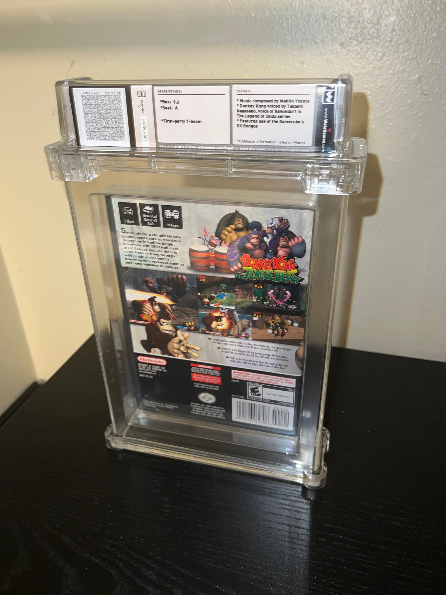 Donkey Kong Jungle Beat Nintendo Gamecube WATA Graded 9.6 A NEW!