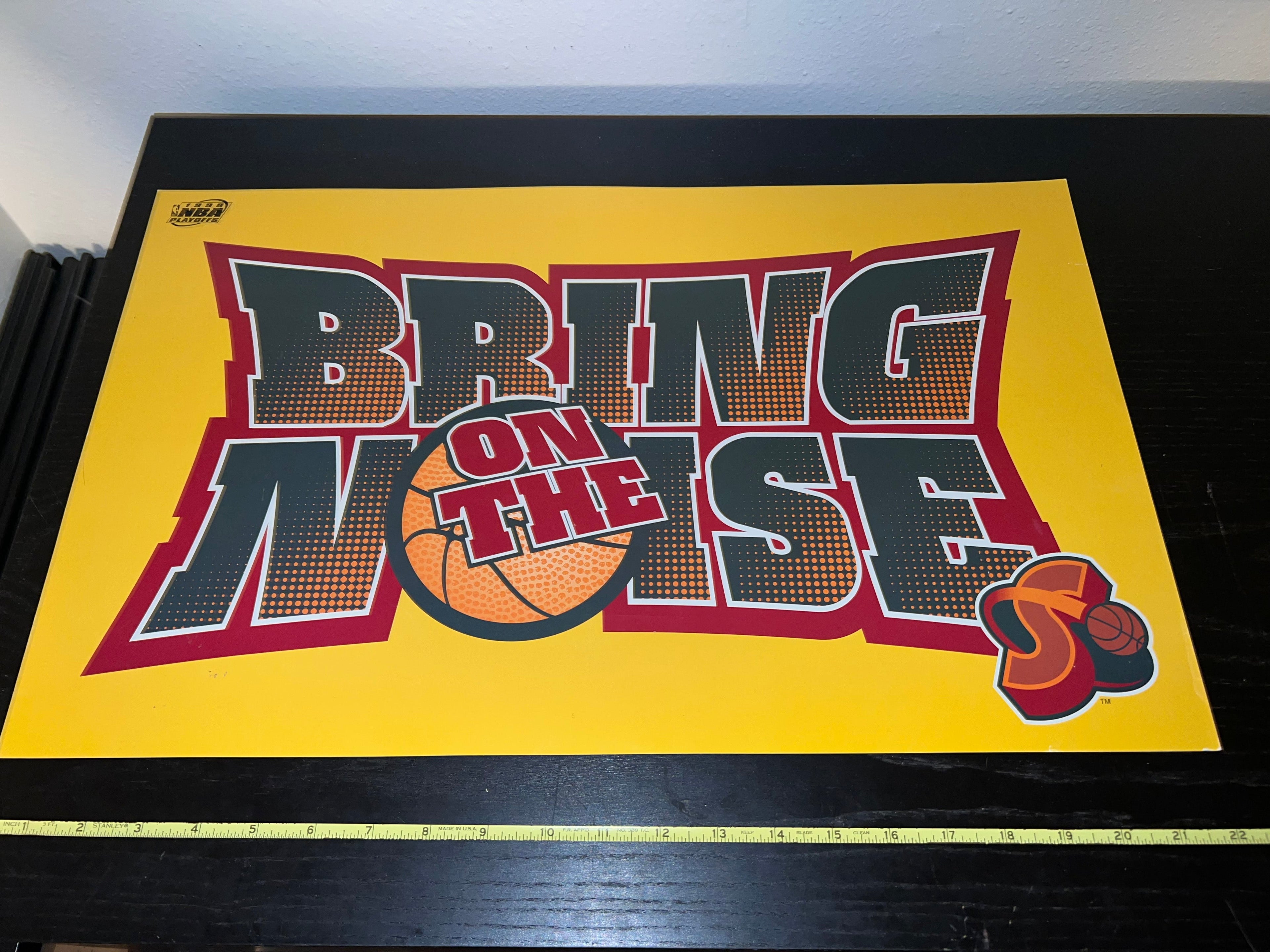 Bring on the Noise Seattle Supersonics Vintage Poster Original 21x13!