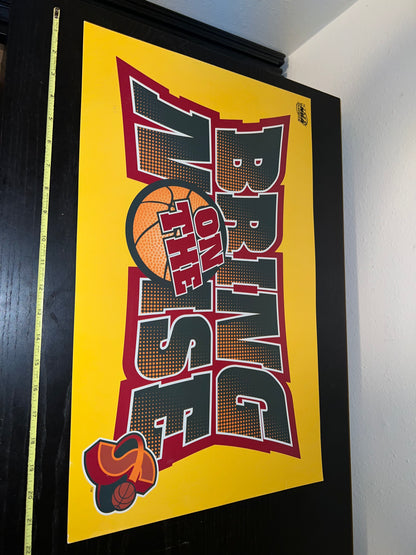 Bring on the Noise Seattle Supersonics Vintage Poster Original 21x13!