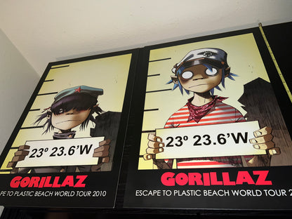 Gorillaz Escape to Plastic Beach World Tour 2010 5x Posters 19x13!