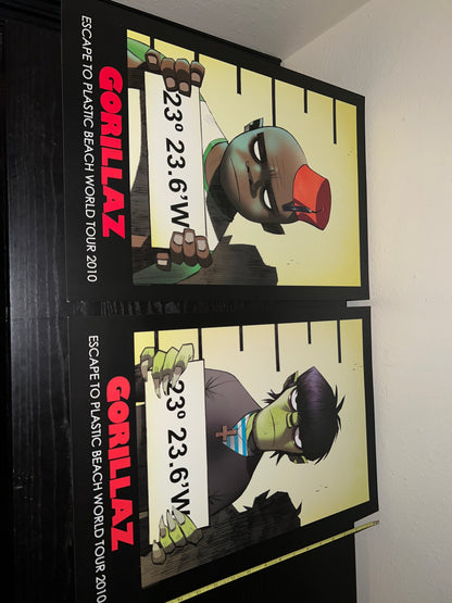 Gorillaz Escape to Plastic Beach World Tour 2010 5x Posters 19x13!