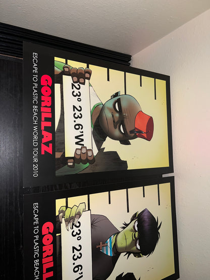 Gorillaz Escape to Plastic Beach World Tour 2010 5x Posters 19x13!