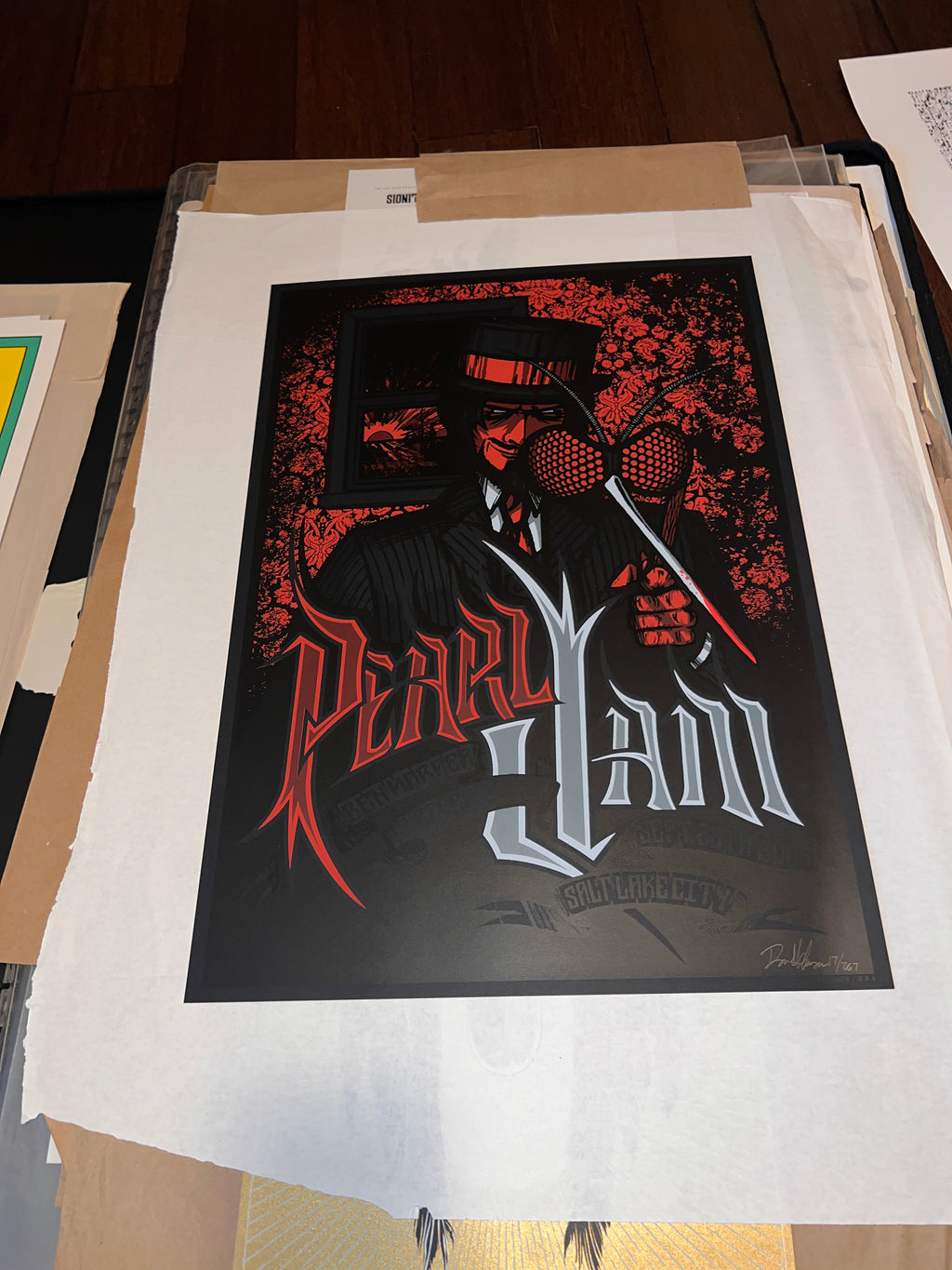 Pearl Jam September 2009 Salt Lake City Brad Klausen Poster SIGNED SN!