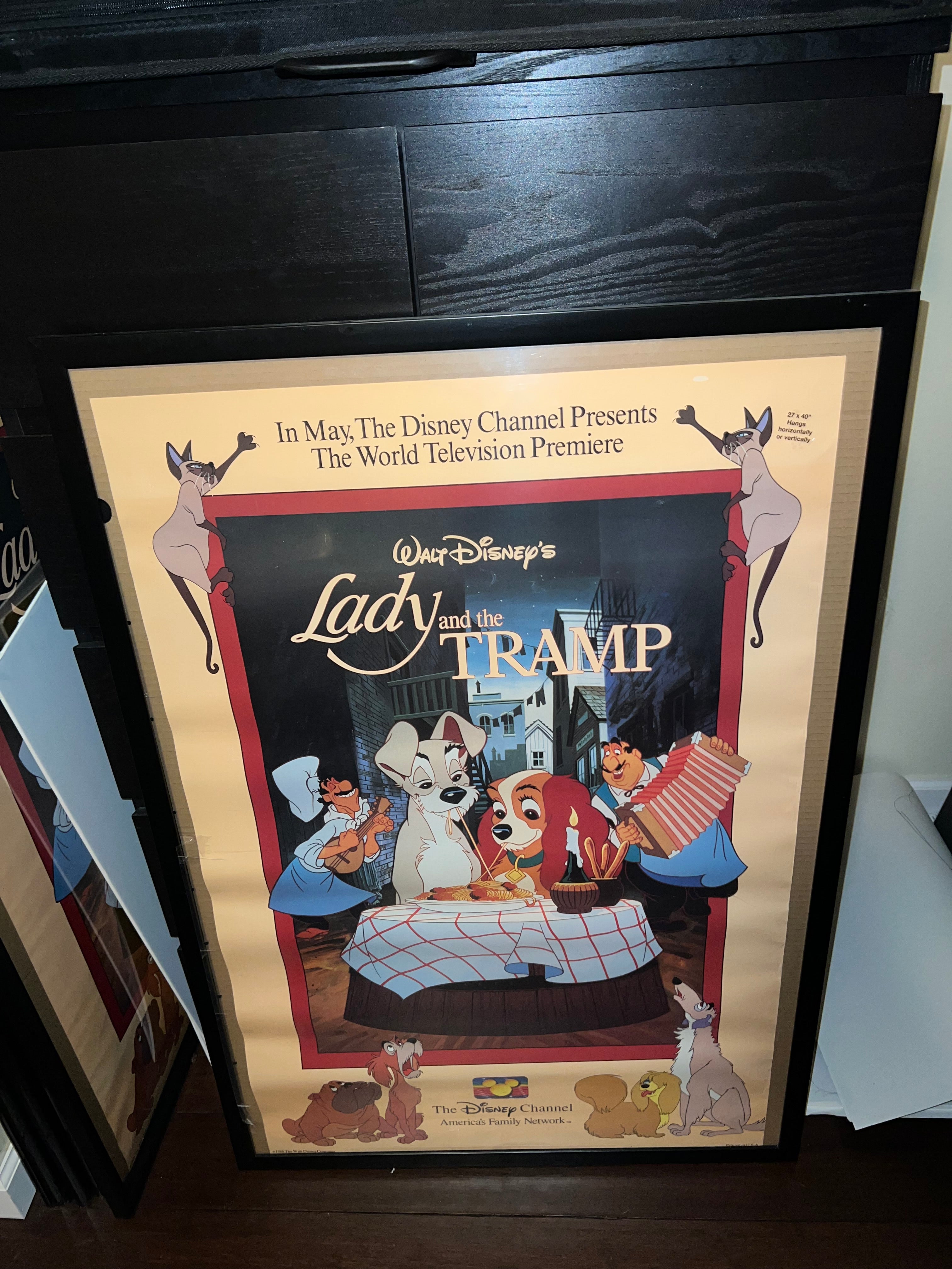 Lady and the Tramp Premier Movie Poster Original 1988 25x39!