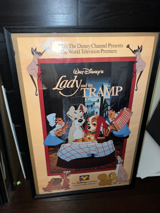 Lady and the Tramp Premier Movie Poster Original 1988 25x39!