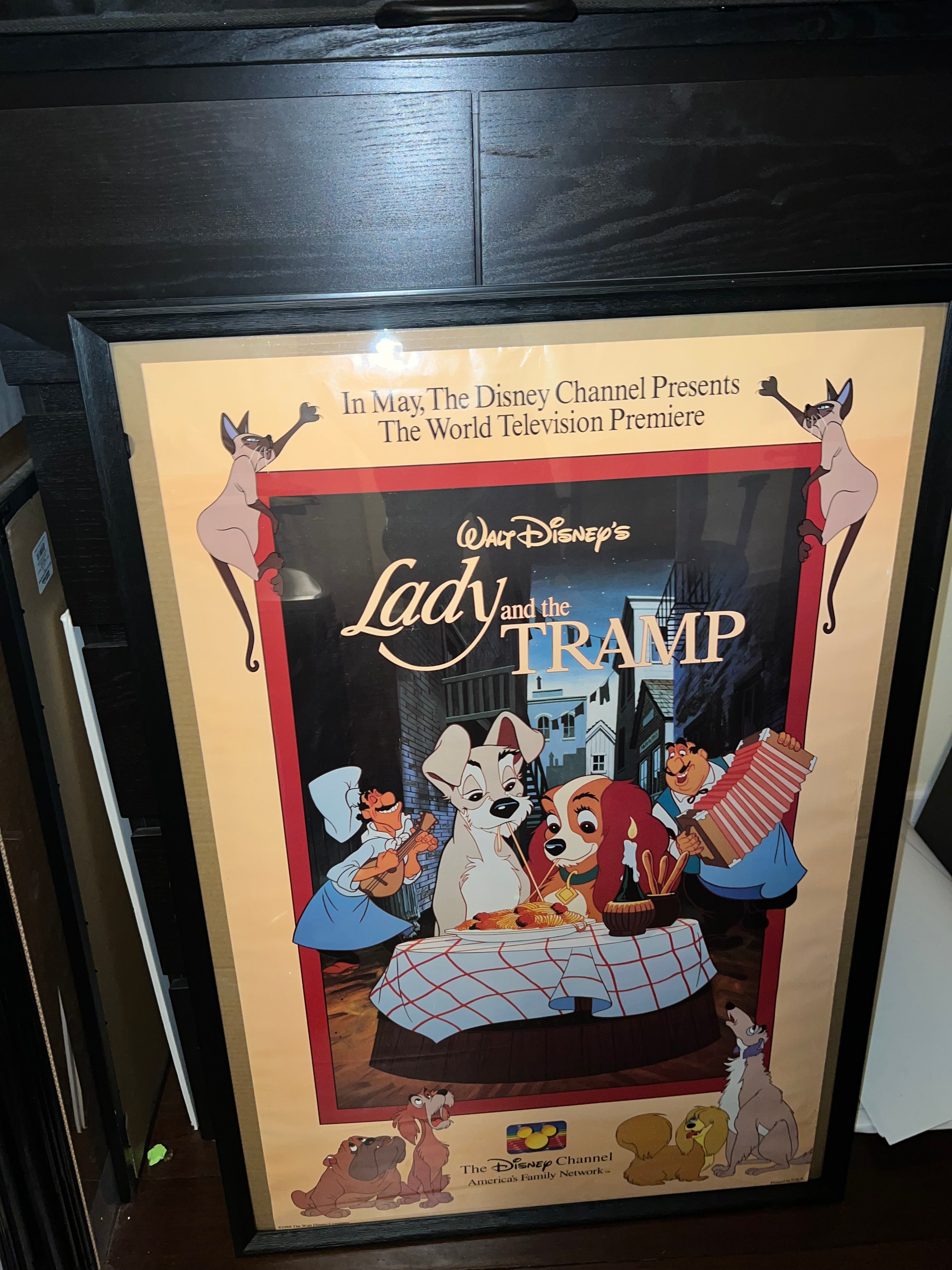 Lady and the Tramp Premier Movie Poster Original 1988 25x39!