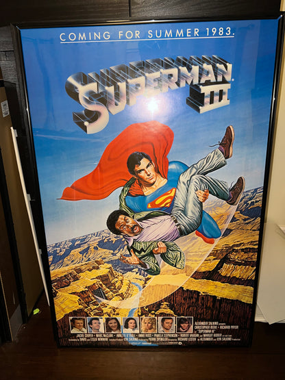 Superman III 1983 27x41 Original Movie Poster!