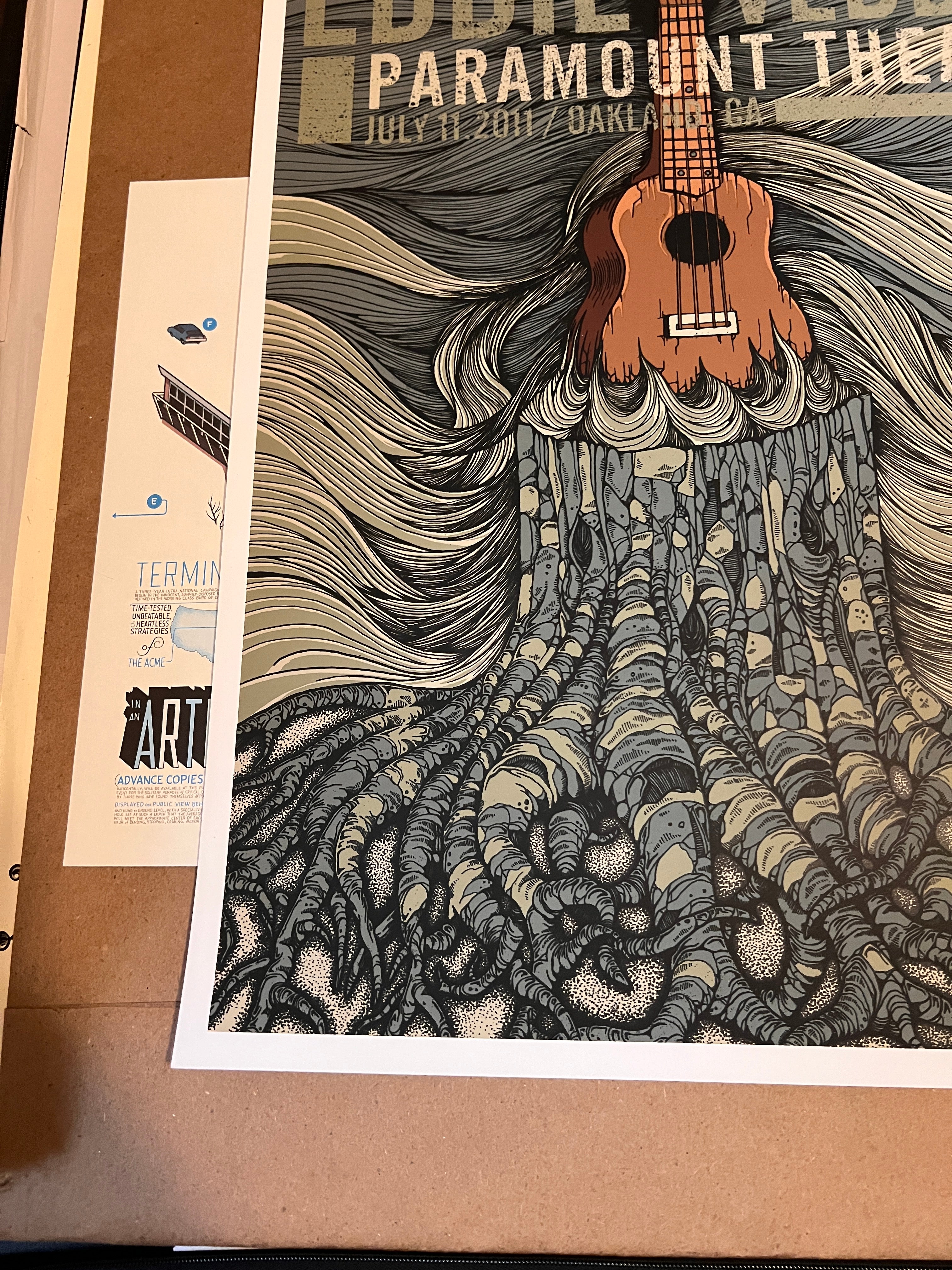 Eddie Vedder Poster Paramount Theatre July 11 2011 18x24 SIGNED SN KLAUSEN!