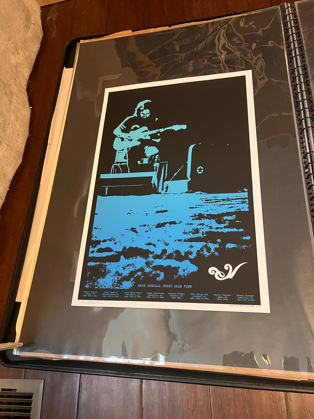 Eddie Vedder w Liam Finn 2008 Poster June 8th SIGNED SN!