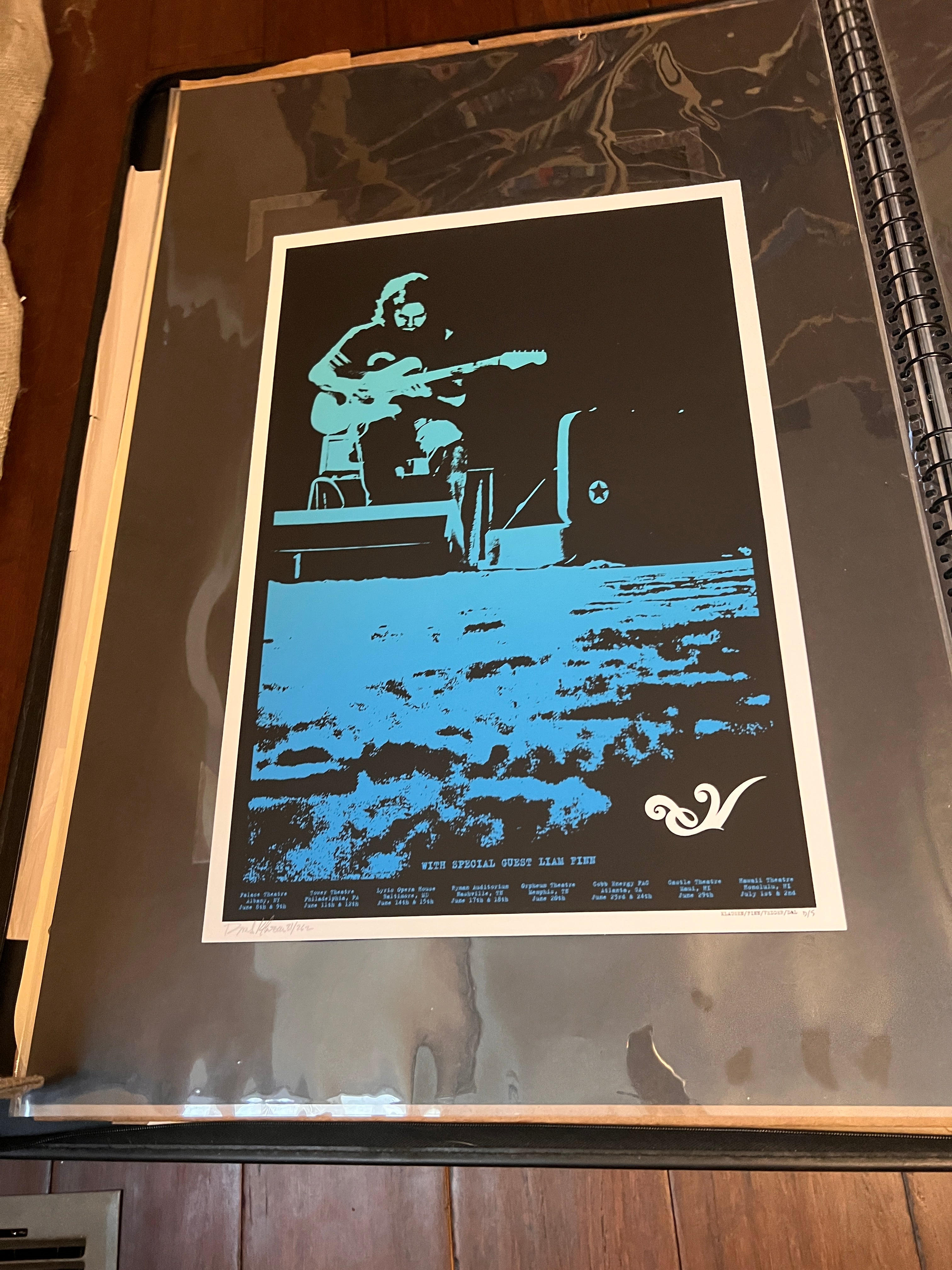 Eddie Vedder w Liam Finn 2008 Poster June 8th SIGNED SN!