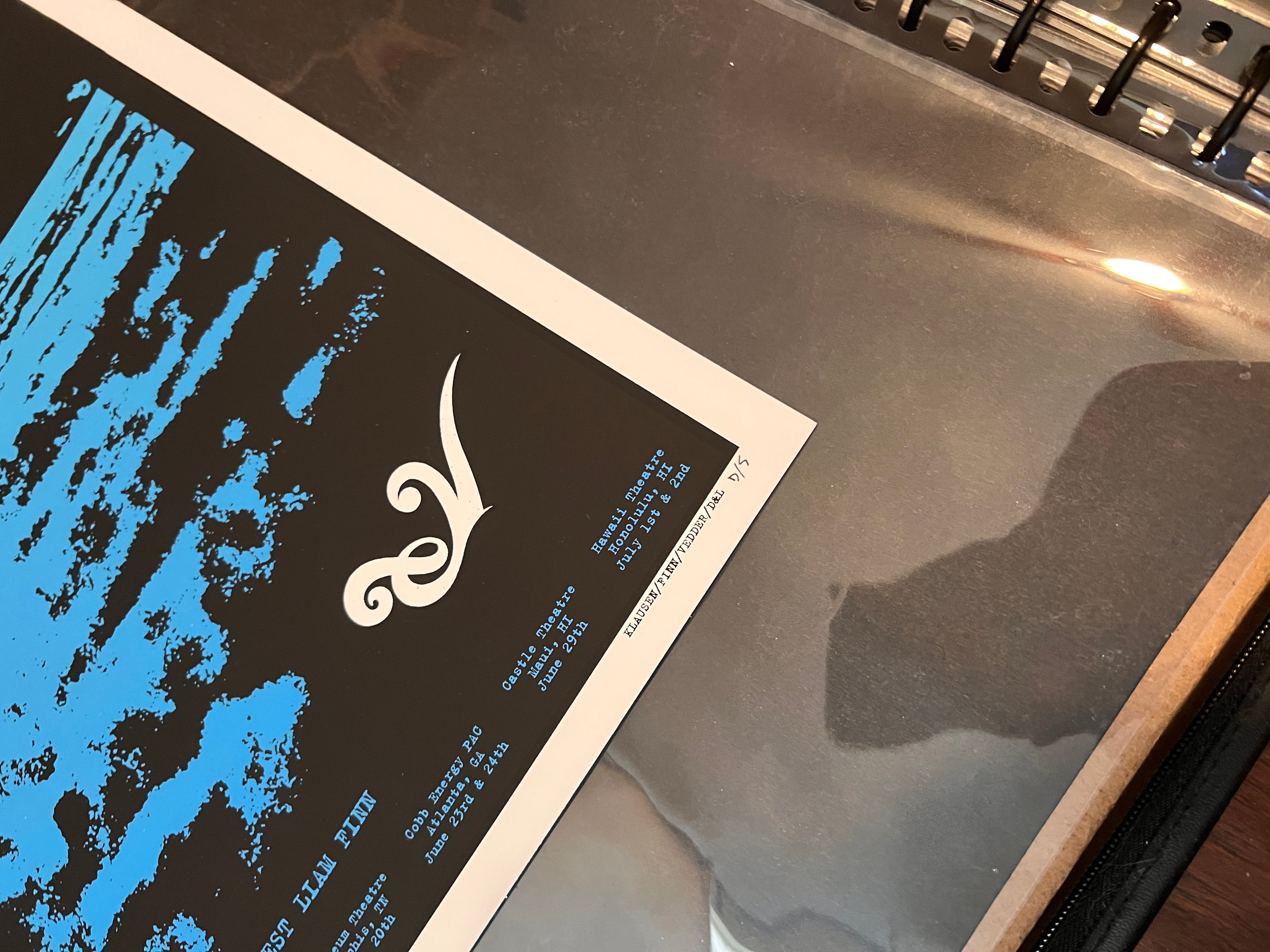 Eddie Vedder w Liam Finn 2008 Poster June 8th SIGNED SN!