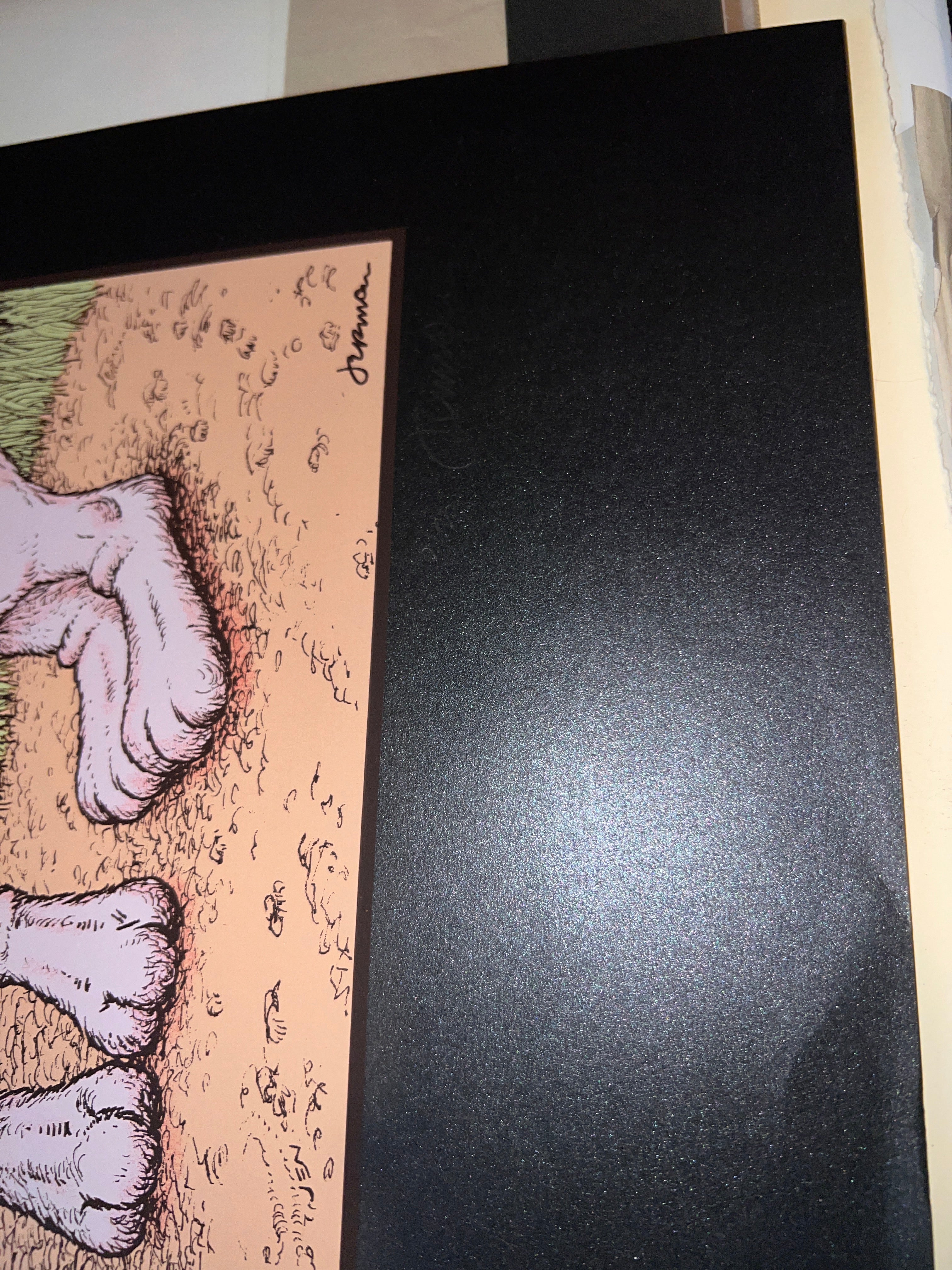 Jermaine Rogers Stupid Animals See Enemies Everywhere Blood Red 19x26 SIGNED