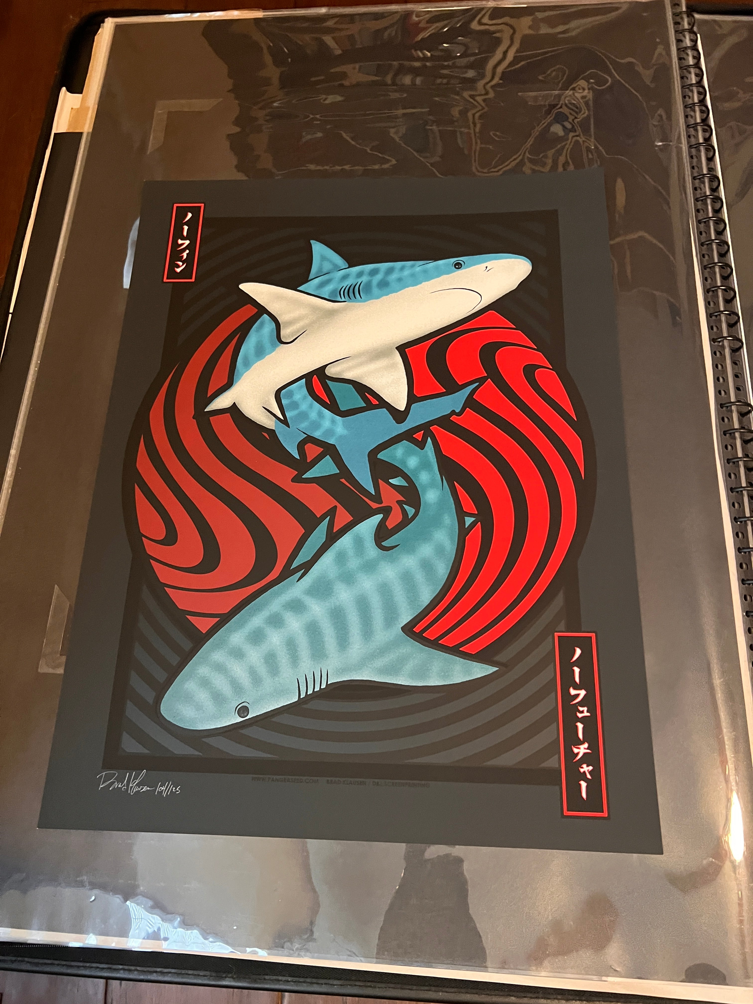 BRAD KLAUSEN Poster - No Fin No Future 104/125 signed