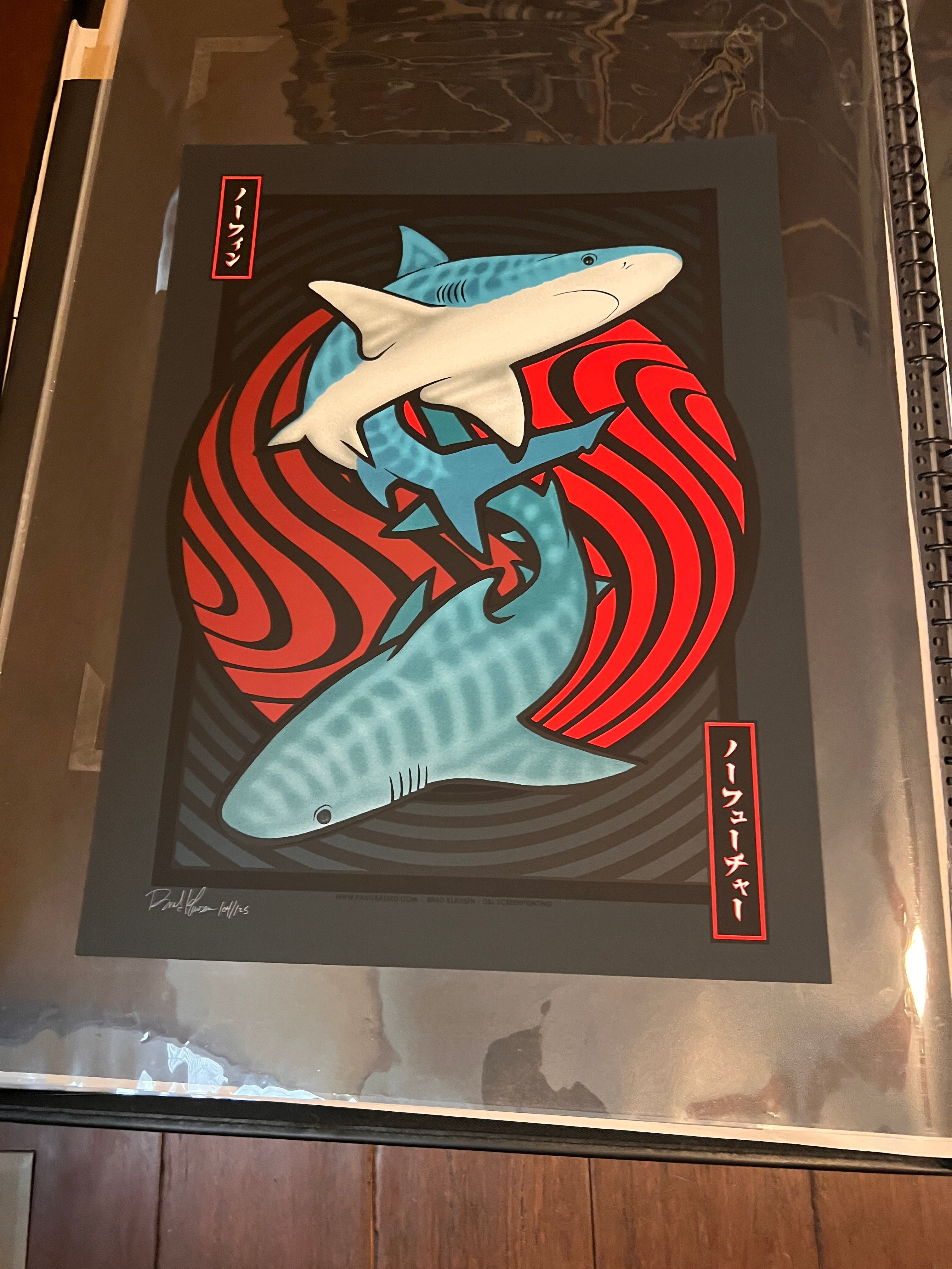 BRAD KLAUSEN Poster - No Fin No Future 104/125 signed