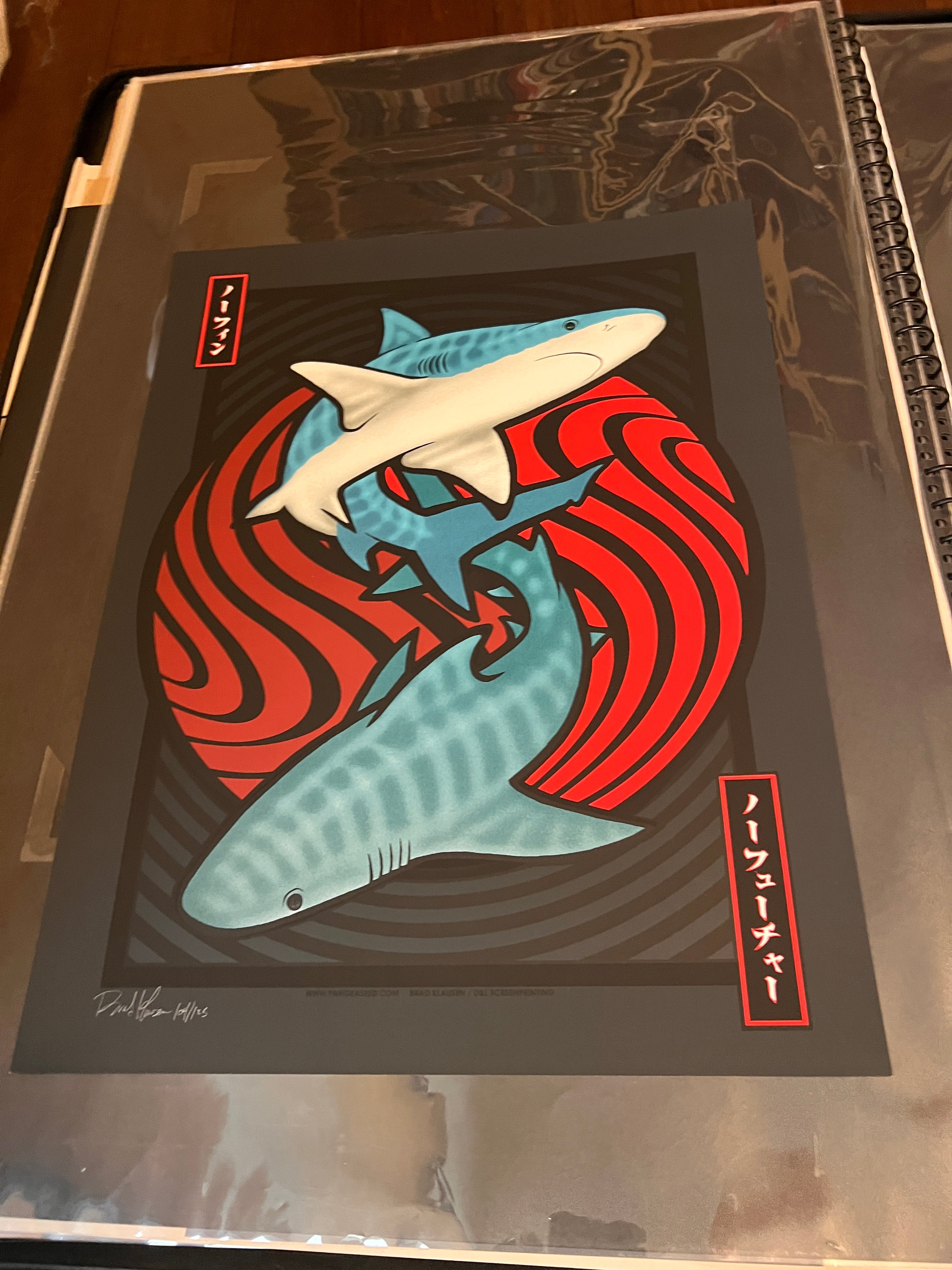 BRAD KLAUSEN Poster - No Fin No Future 104/125 signed
