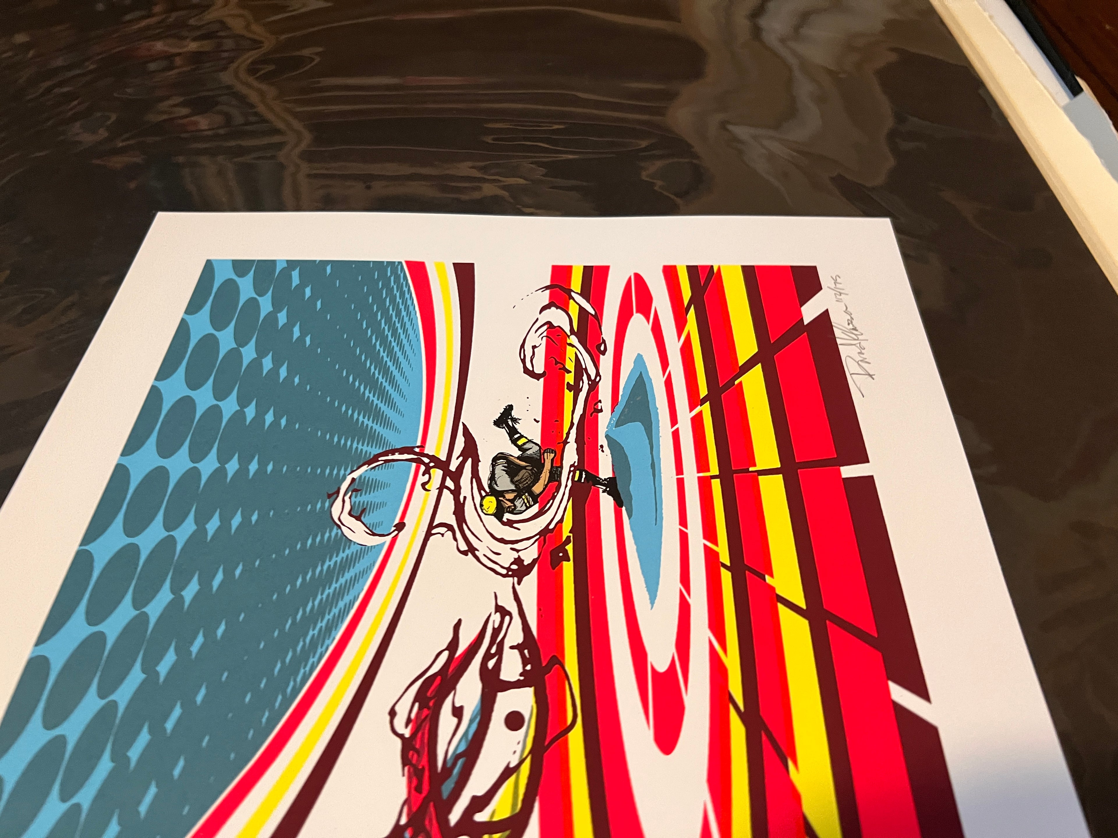 Brad Klausen MLB Dock Ellis No hitter Limited Poster SIGNED