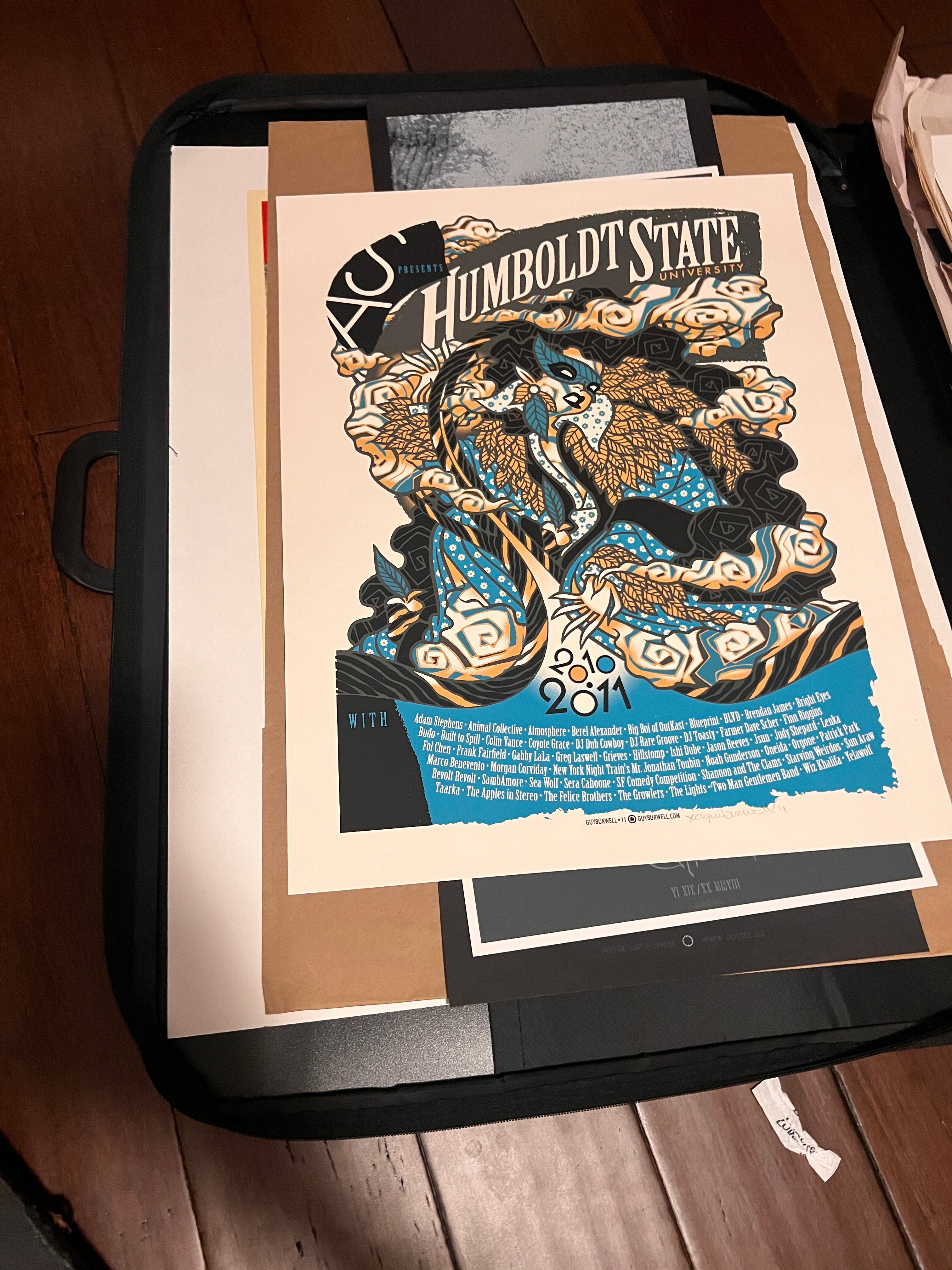 2011 Bright Eyes & Big Boi - Arcata Concert Poster Burwell