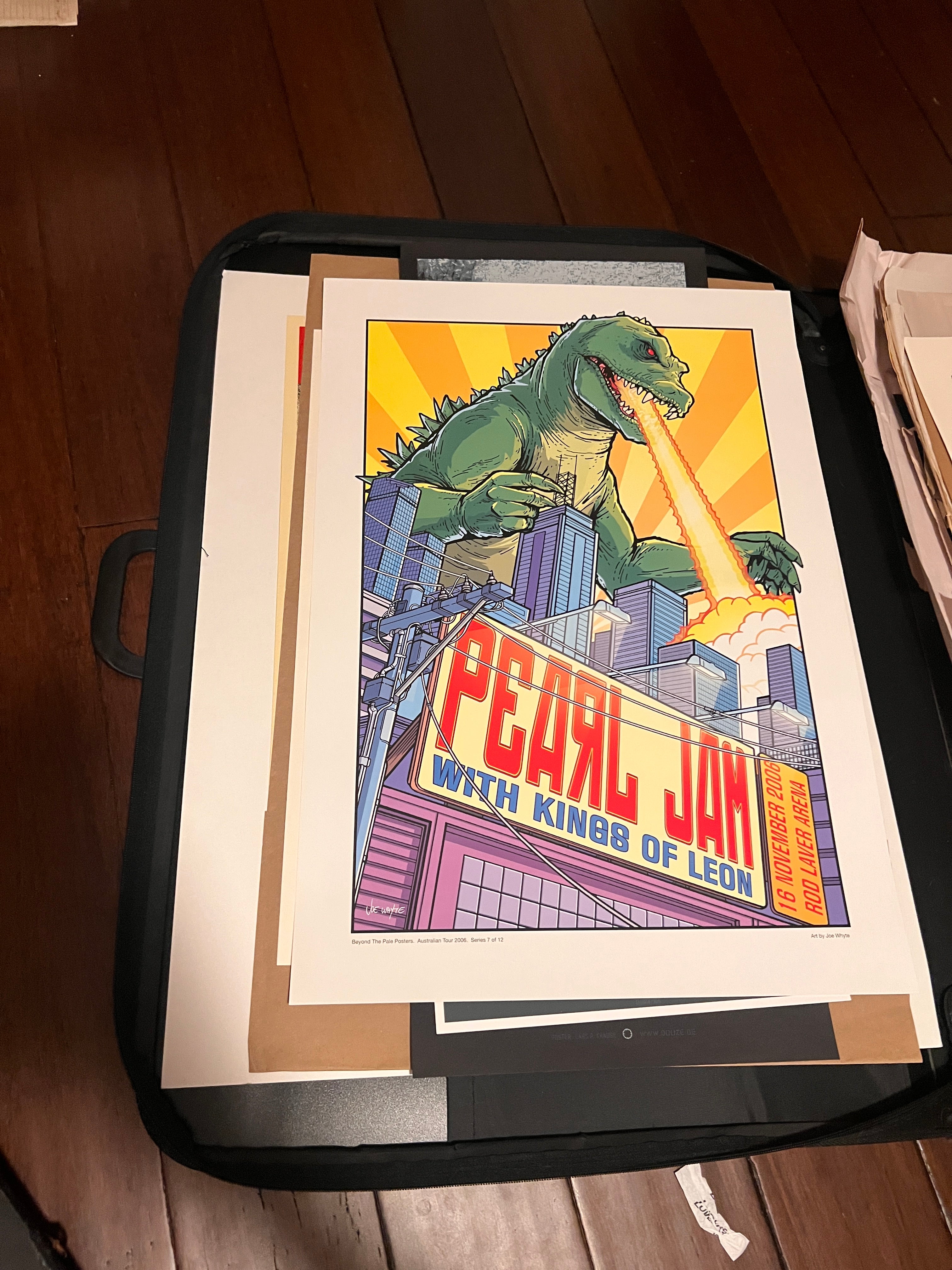 Joe Whyte Pearl Jam w Kings of Leon Nov 16 2006 Rod Laver Arena Poster 18x26!