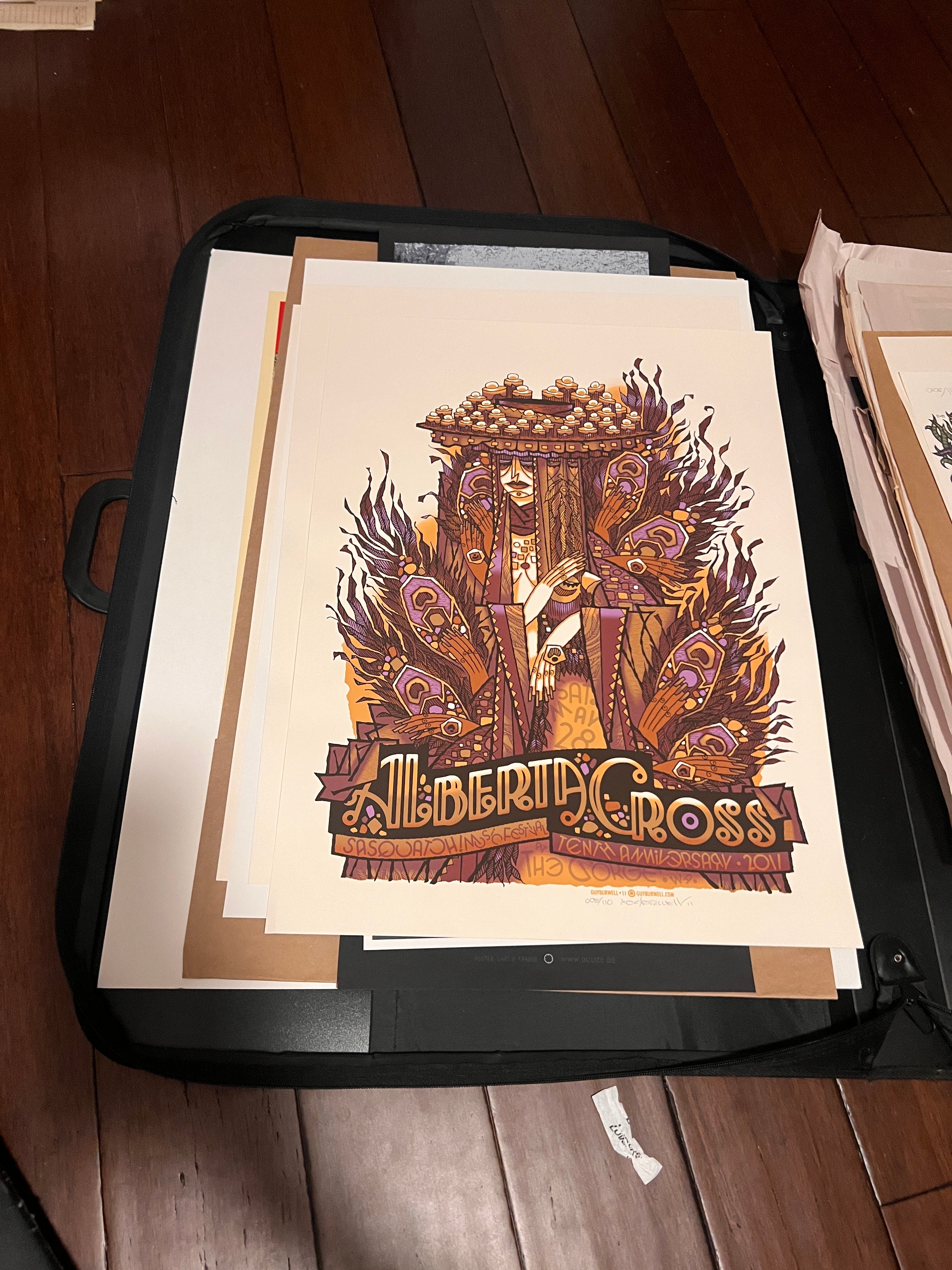 Alberta Cross Sasquatch Tenth Anniversary 2011 Poster SIGNED SN 18x24!