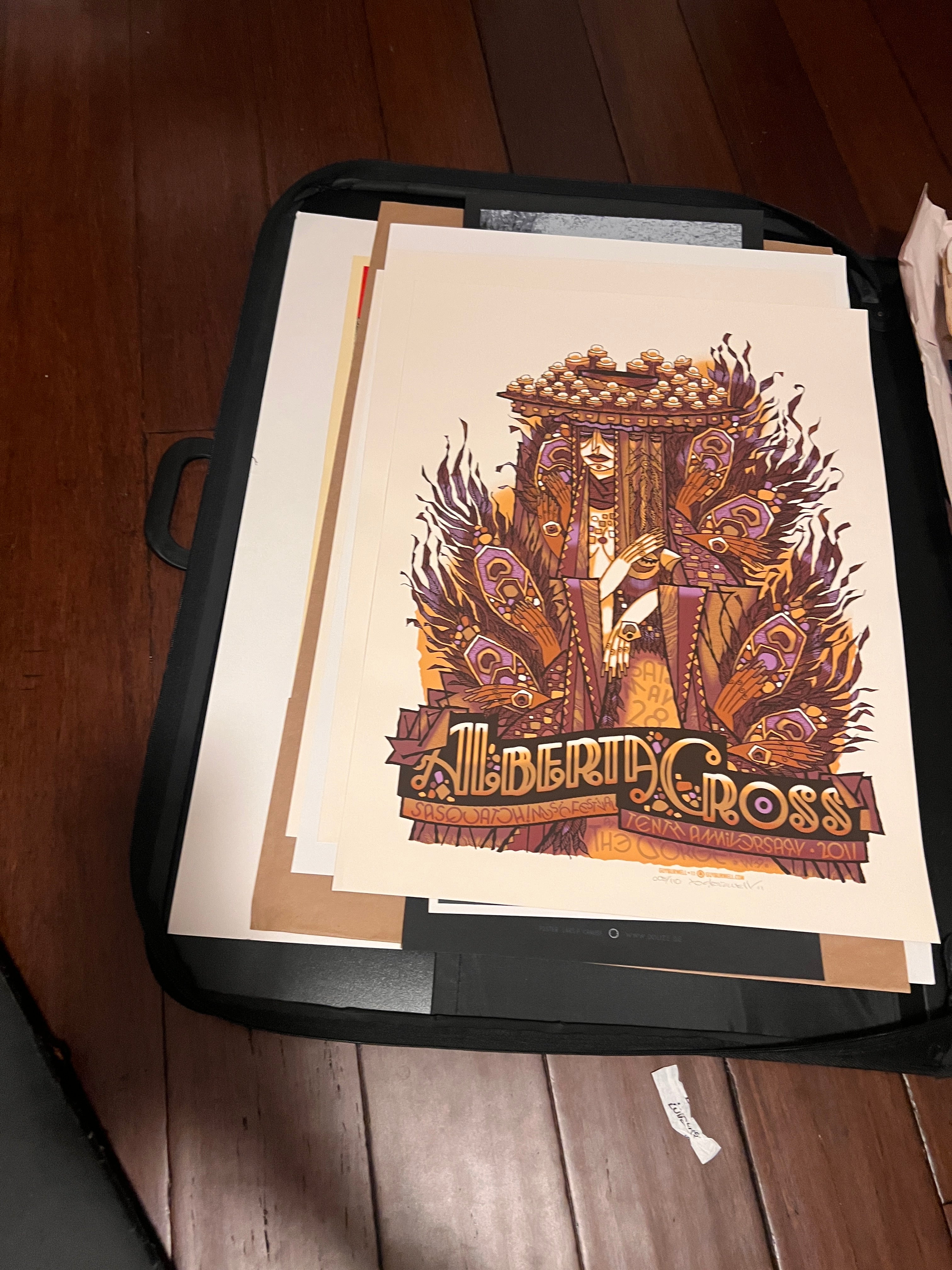 Alberta Cross Sasquatch Tenth Anniversary 2011 Poster SIGNED SN 18x24!