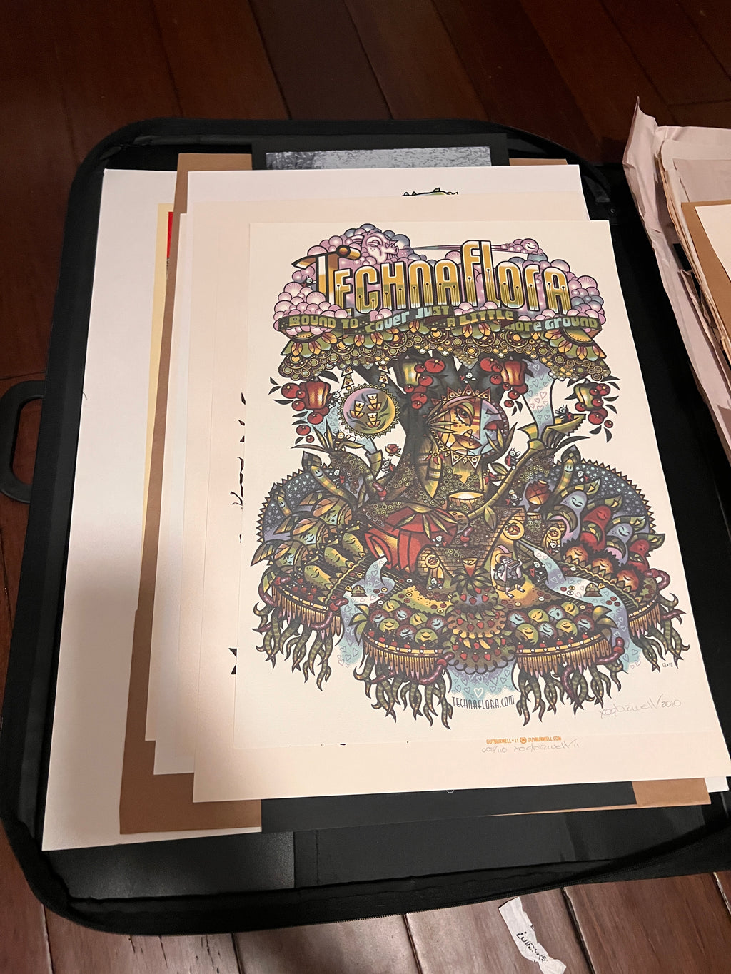 Technaflora poster guy burwell Poster Signed 2010