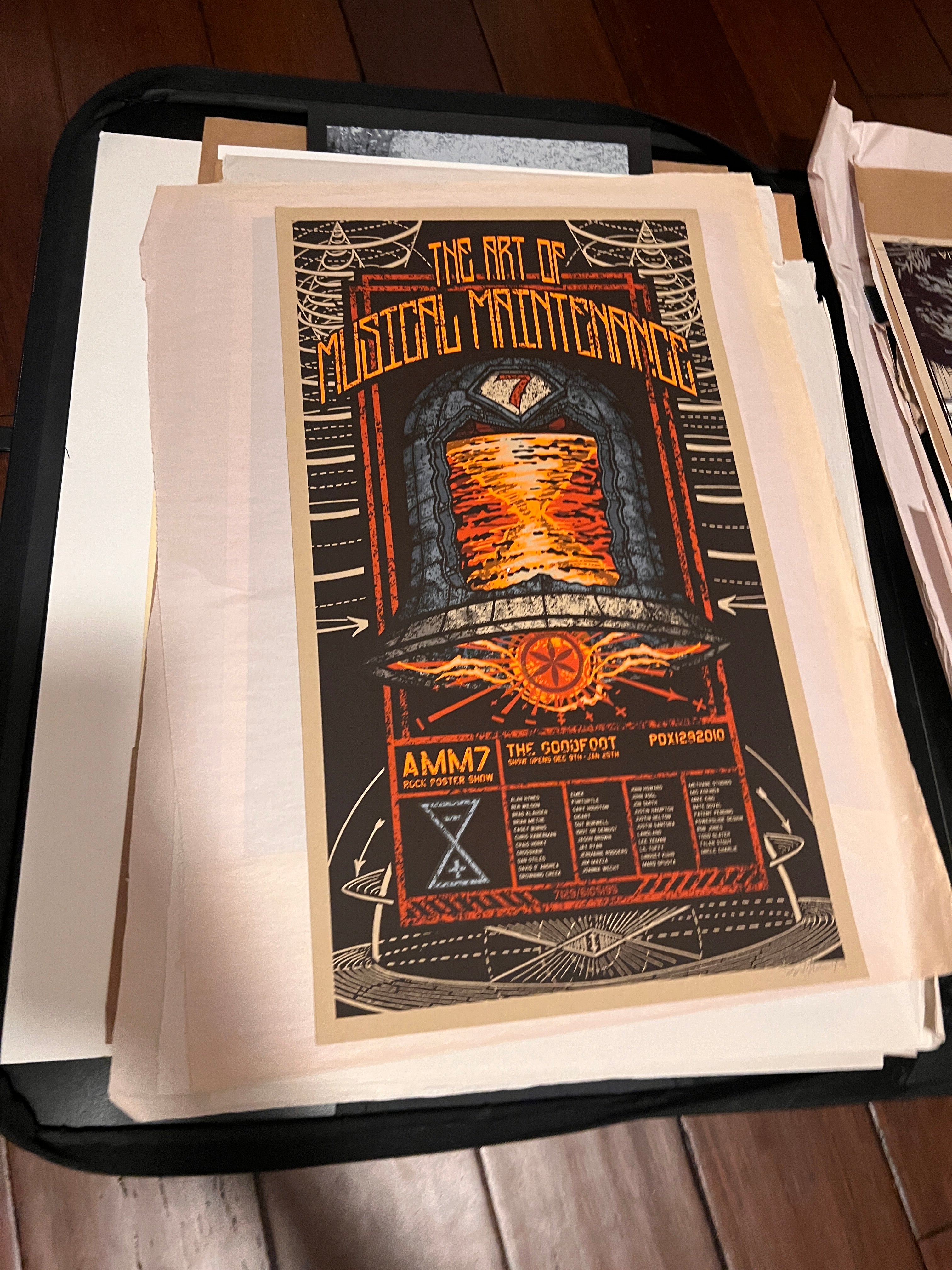 Art of musical maintenance amm7 rock poster show dec 9 jan 25th 2010 SIGNED SN!