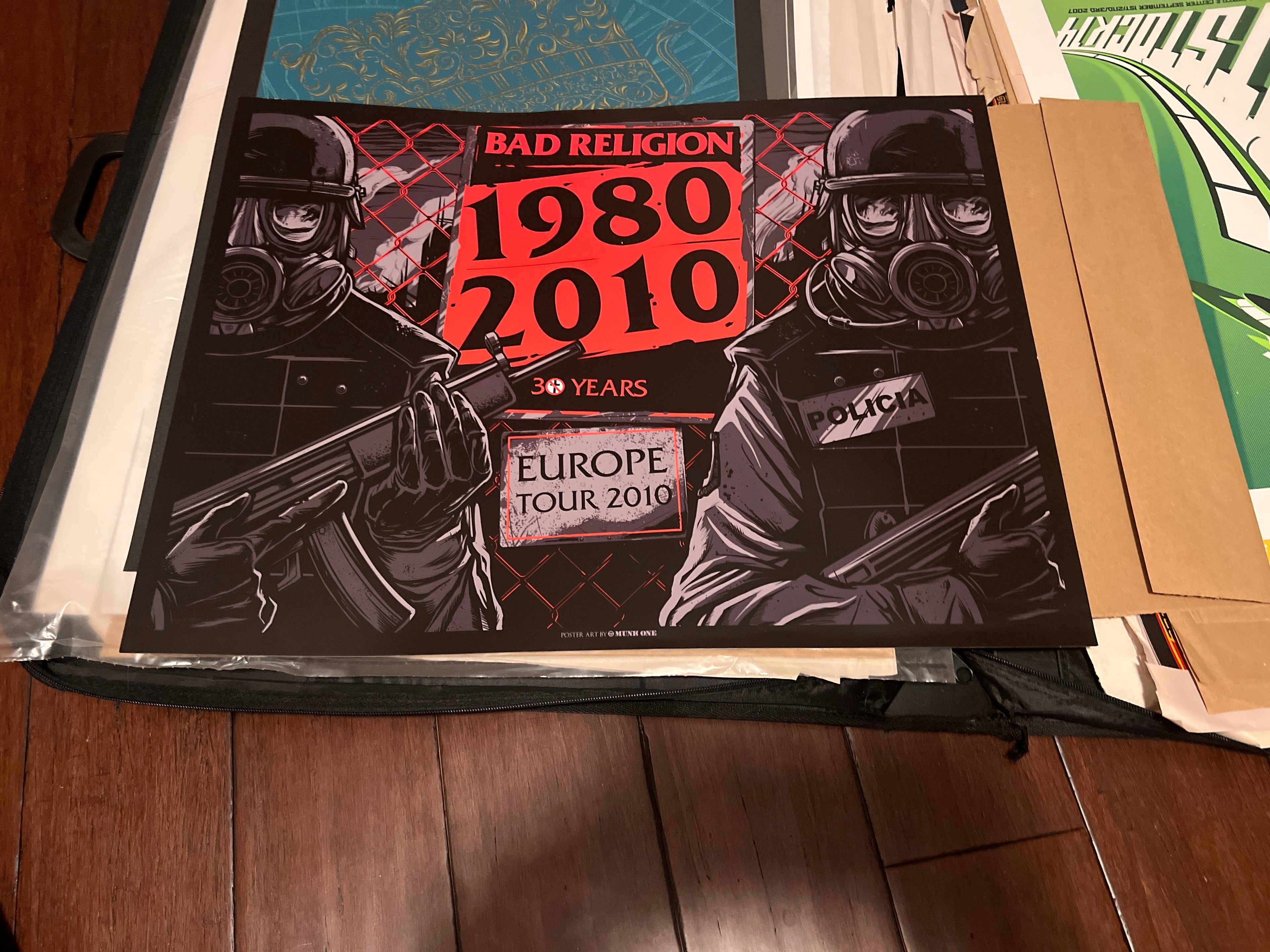 Bad Religion 30 Year Anniversary Europe Tour 2010  Poster Munk One 24x18.5!