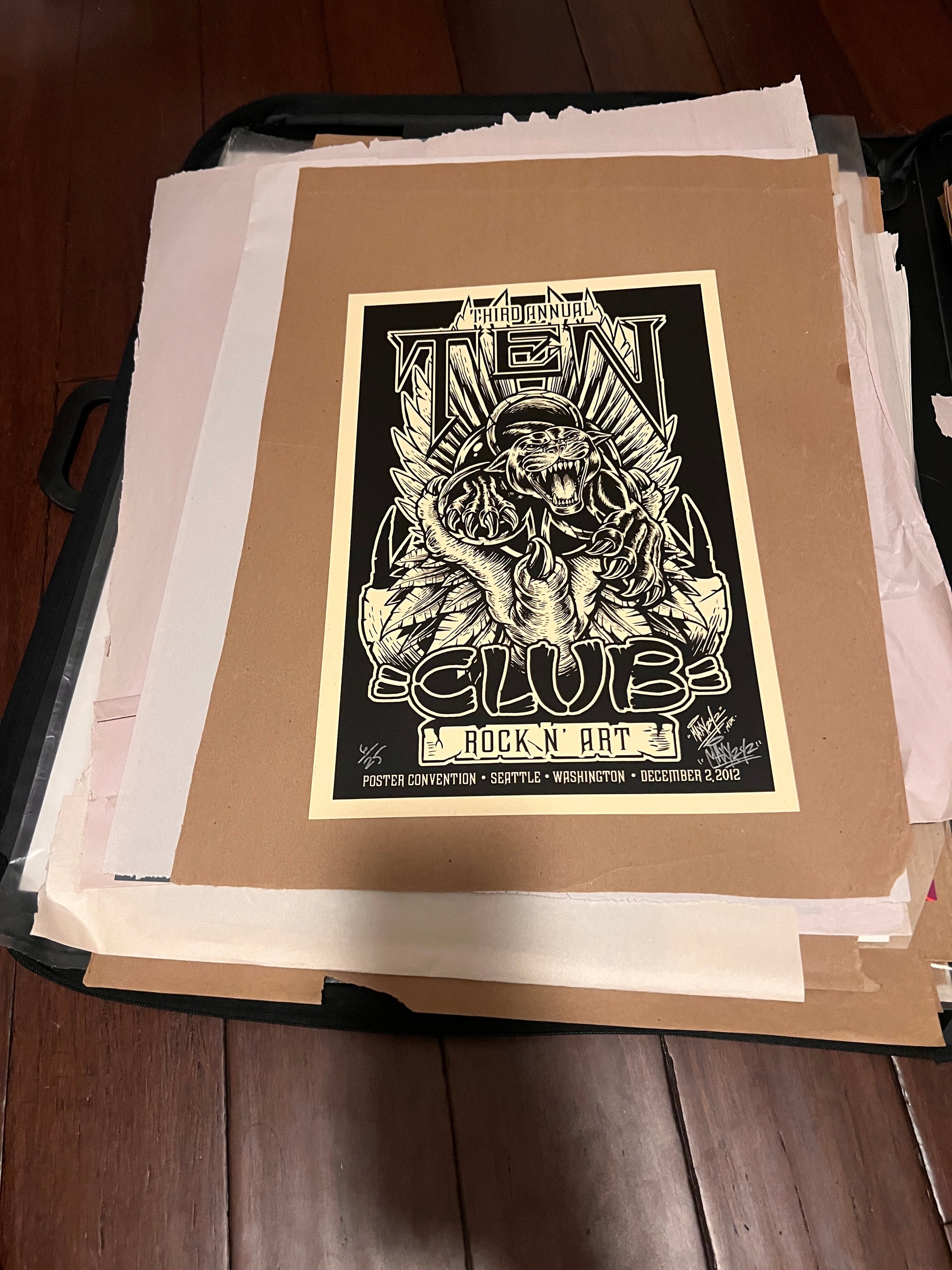 Ten Club Rock N Art Poster Convention Seattle 2012 Maxx242 RARE SIGNED SN!