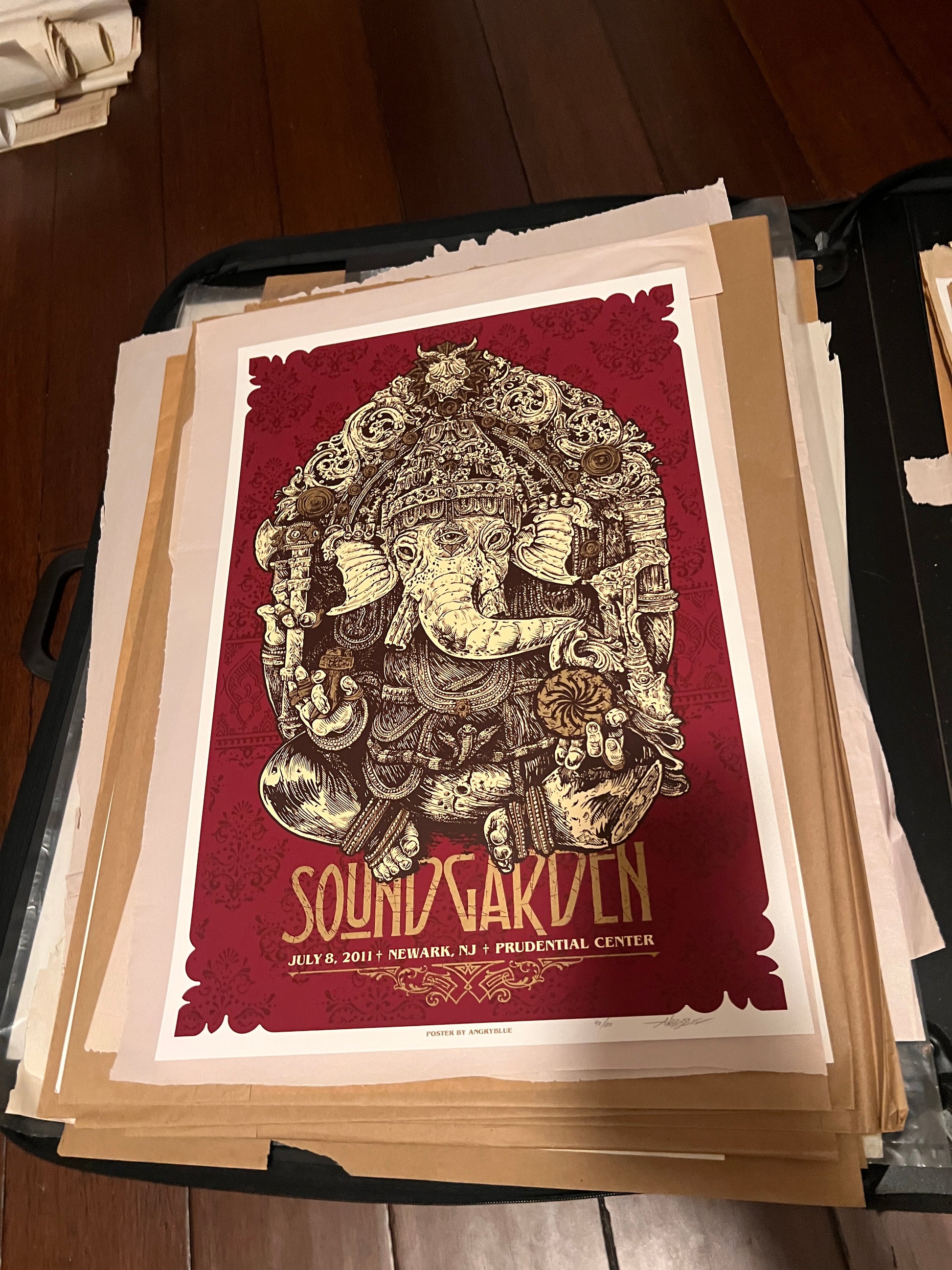 Soundgarden Newark 2011 July 8 by Angryblue Prudential Center SIGNED SN!
