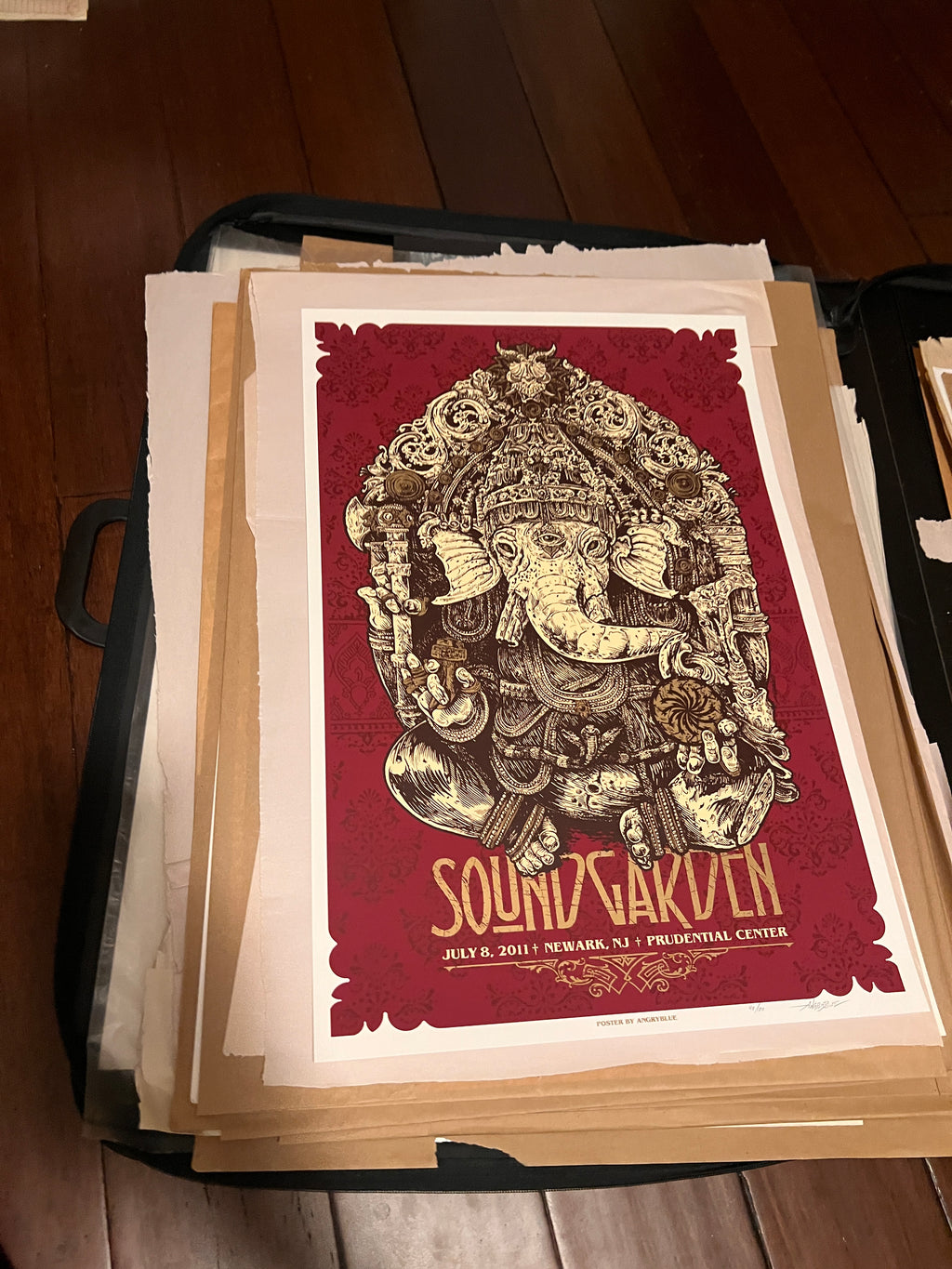 Soundgarden Newark 2011 July 8 by Angryblue Prudential Center SIGNED SN!