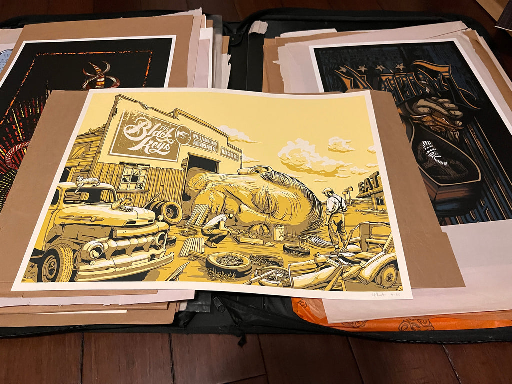 The black keys Wells Fargo Center March 10 2012 jeff booth Nonesuch poster SN!