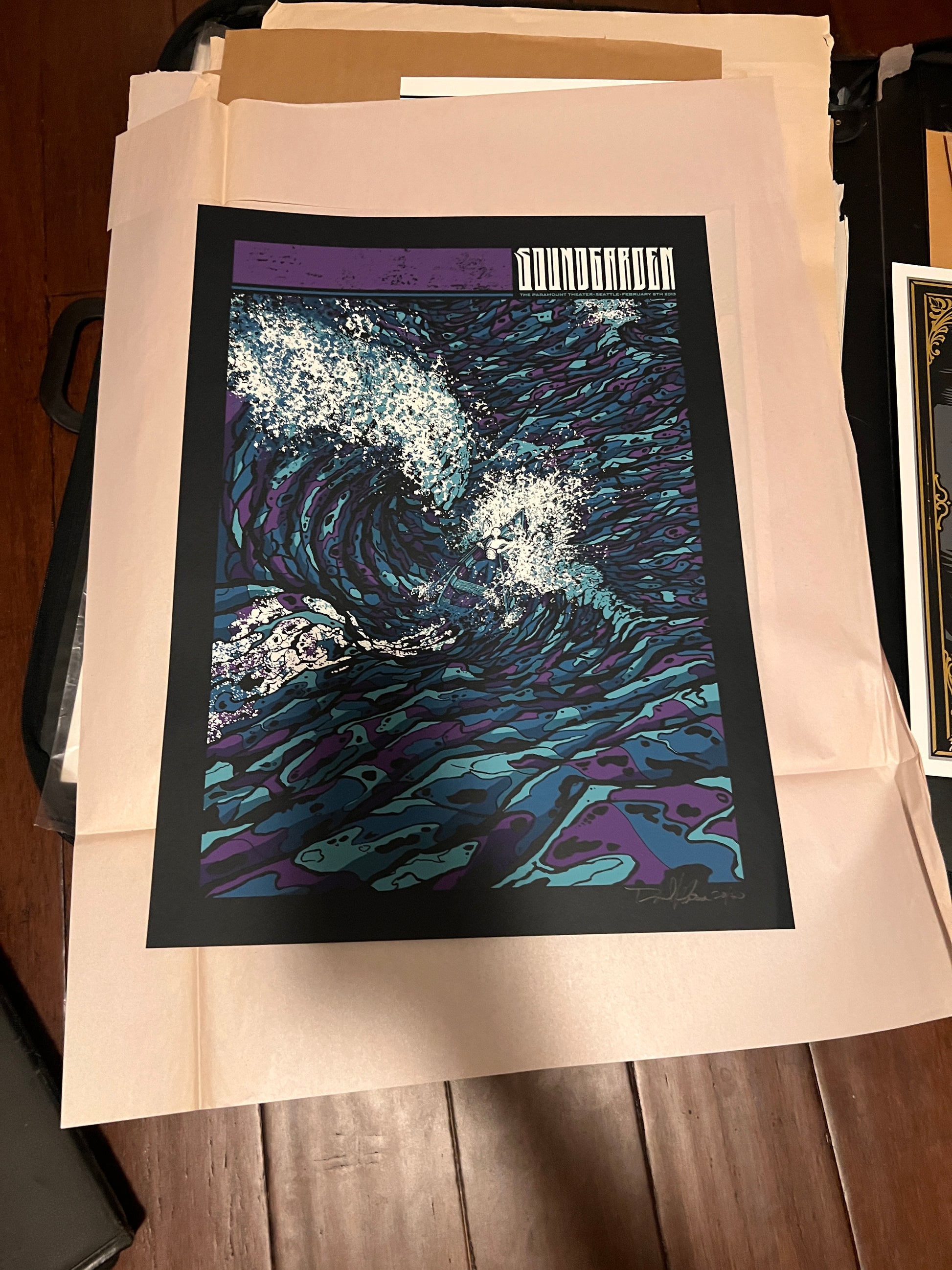 SOUNDGARDEN Feb 6th 2013 Paramount Theatre Seattle KLAUSEN SIGNED SN Poster!