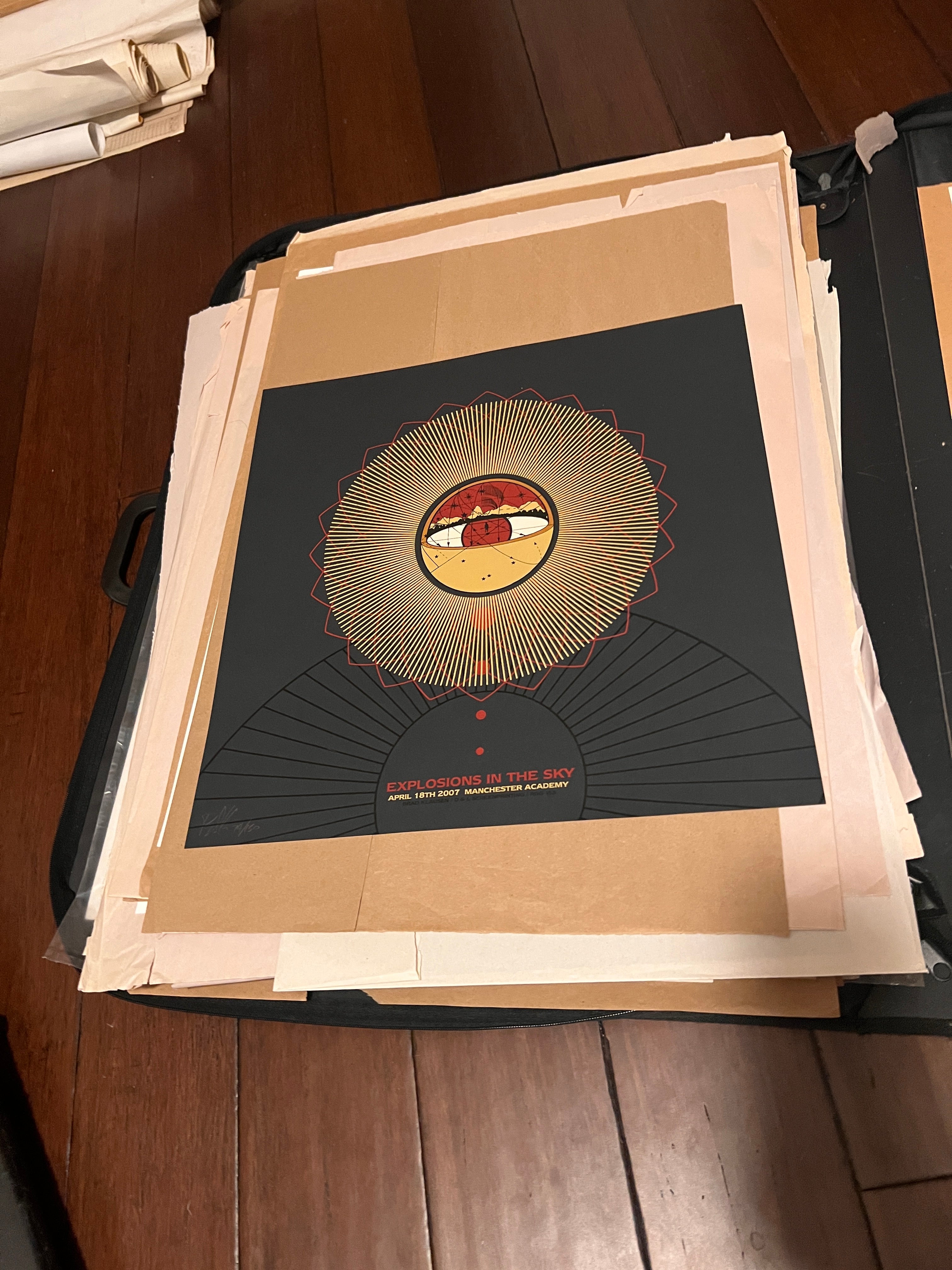 Explosions in the Sky April 18th 2007 Manchester Klausen SIGNED SN 18x18!