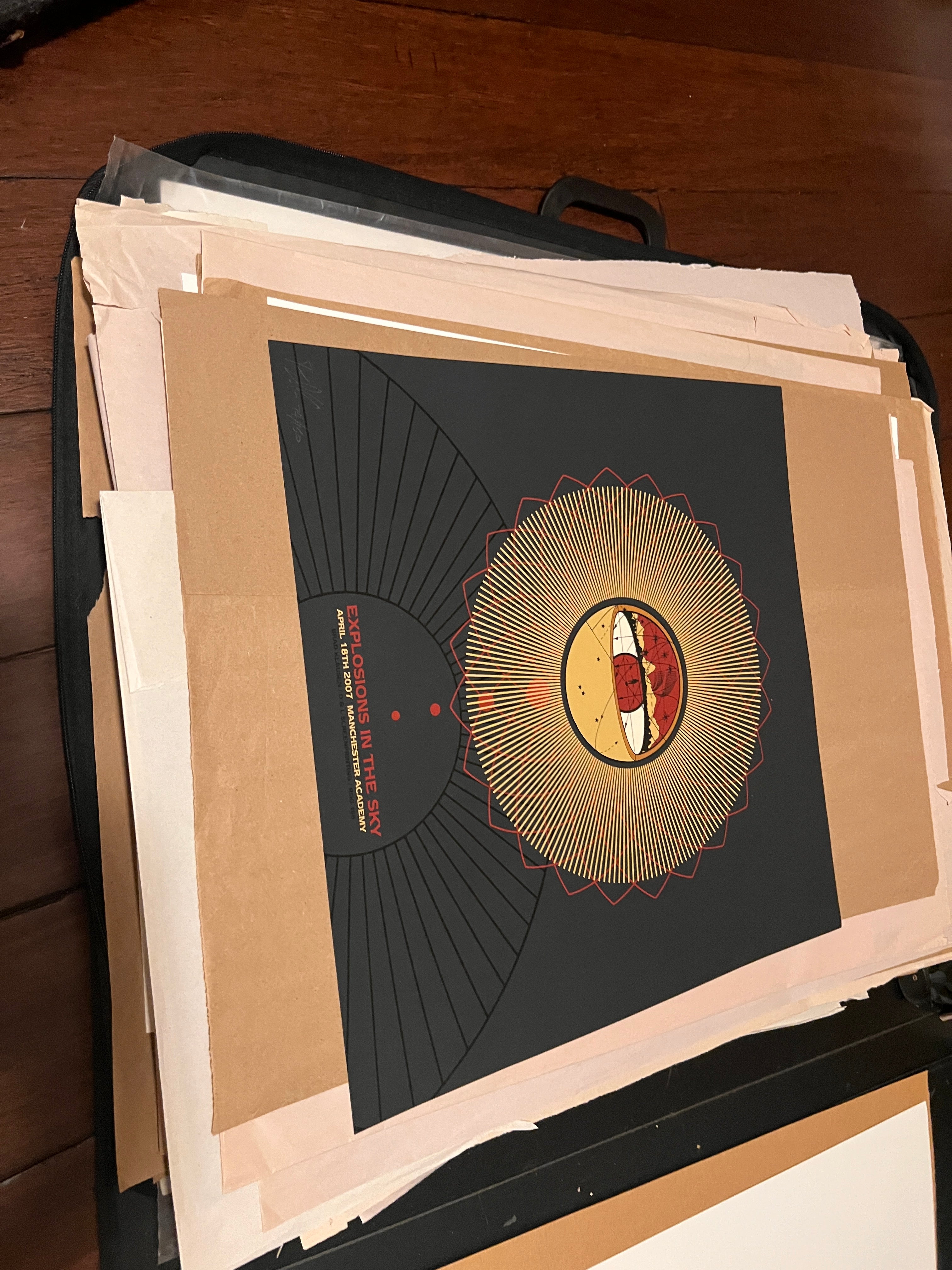 Explosions in the Sky April 18th 2007 Manchester Klausen SIGNED SN 18x18!