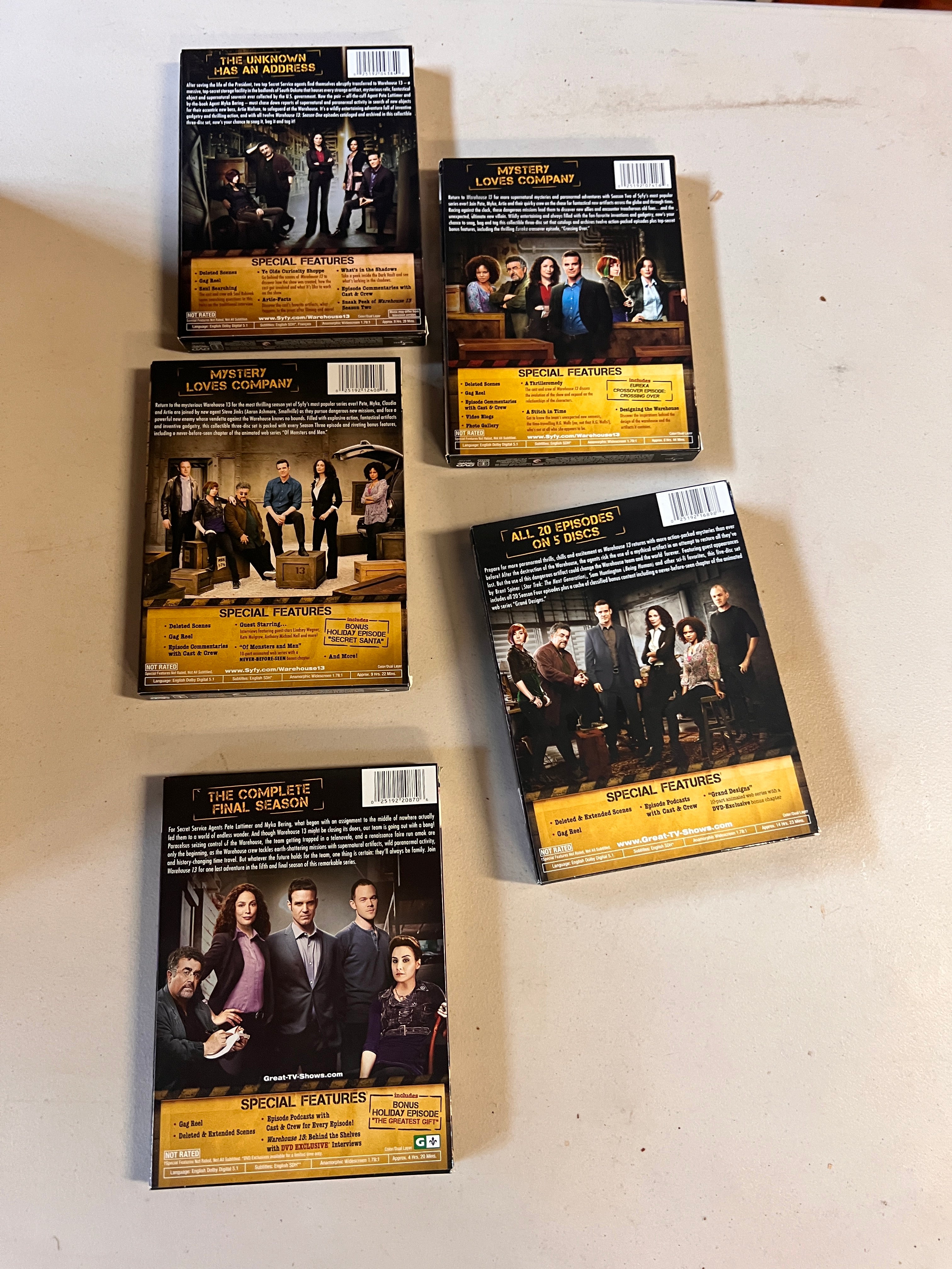 Warehouse 13 Seasons 1-5 DVD Excellent